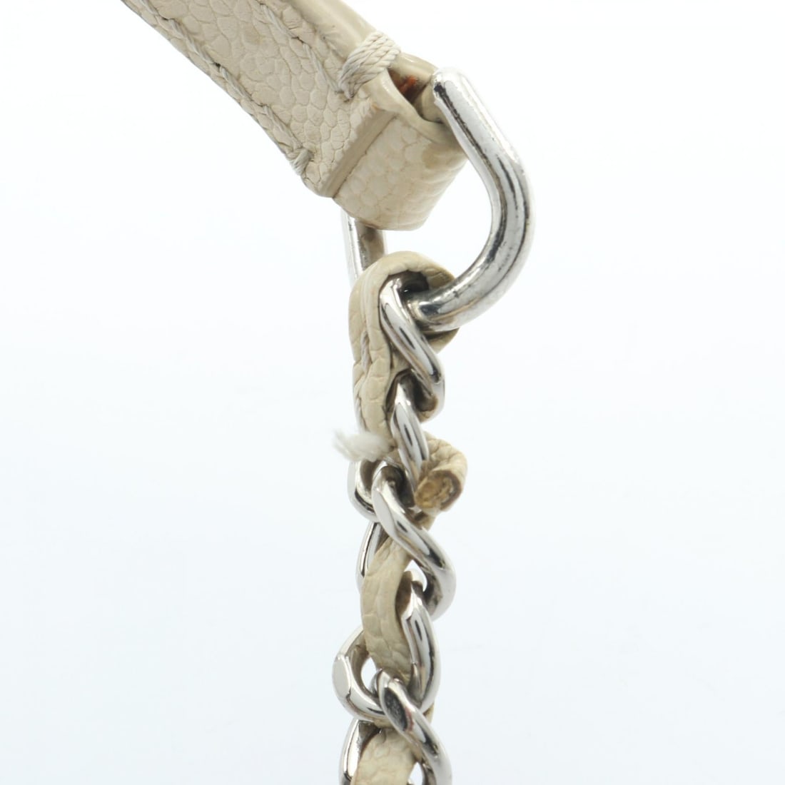 Chanel Small Flap Chain Caviar Ivory - 9
