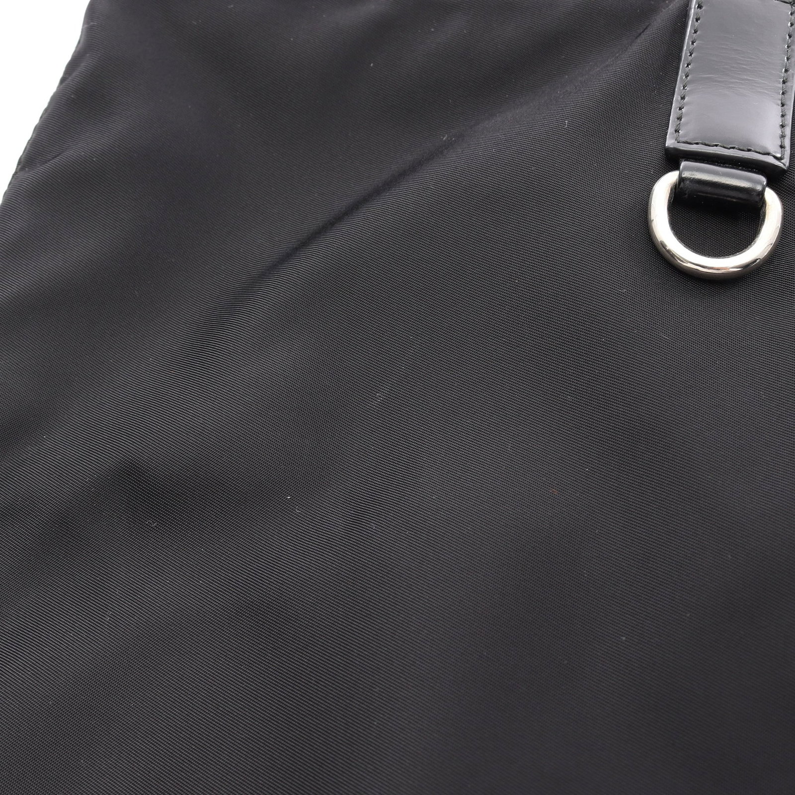 Prada Triangle Logo Tote Nylon Black - 10