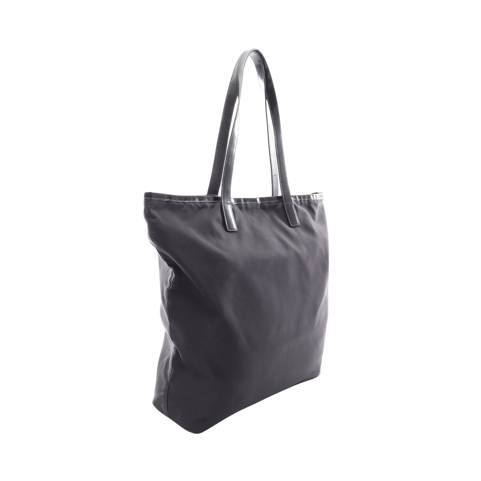Prada Triangle Logo Tote Nylon Black - 2