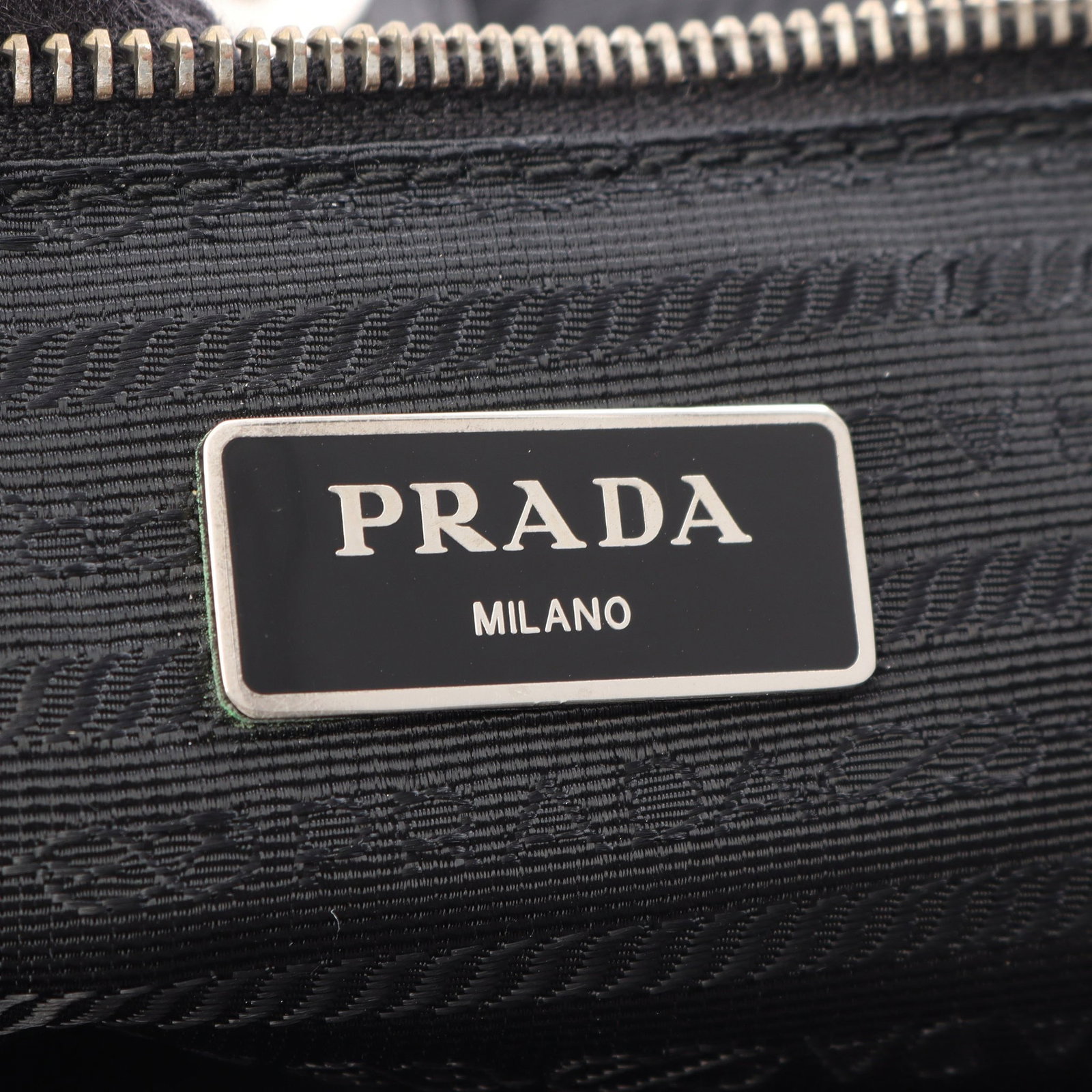 Prada Triangle Logo Tote Nylon Black - 4