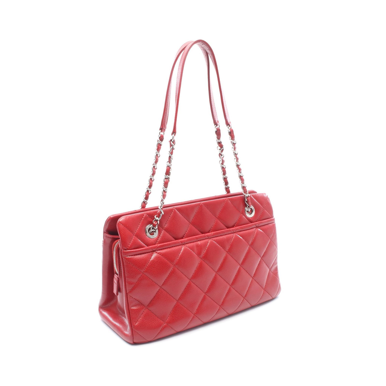 Chanel Coco Mark Chain Tote Caviar Red - 2