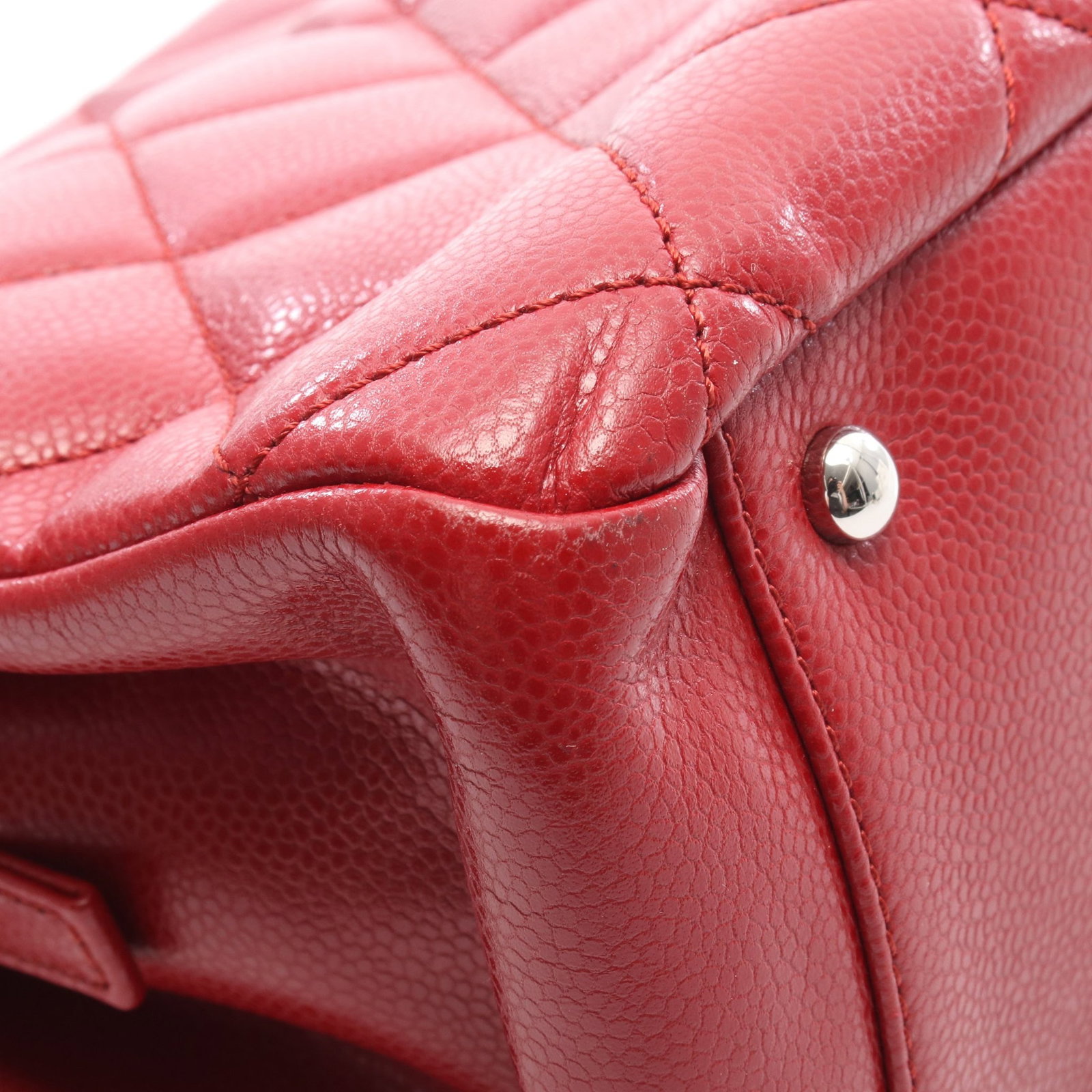 Chanel Coco Mark Chain Tote Caviar Red - 8