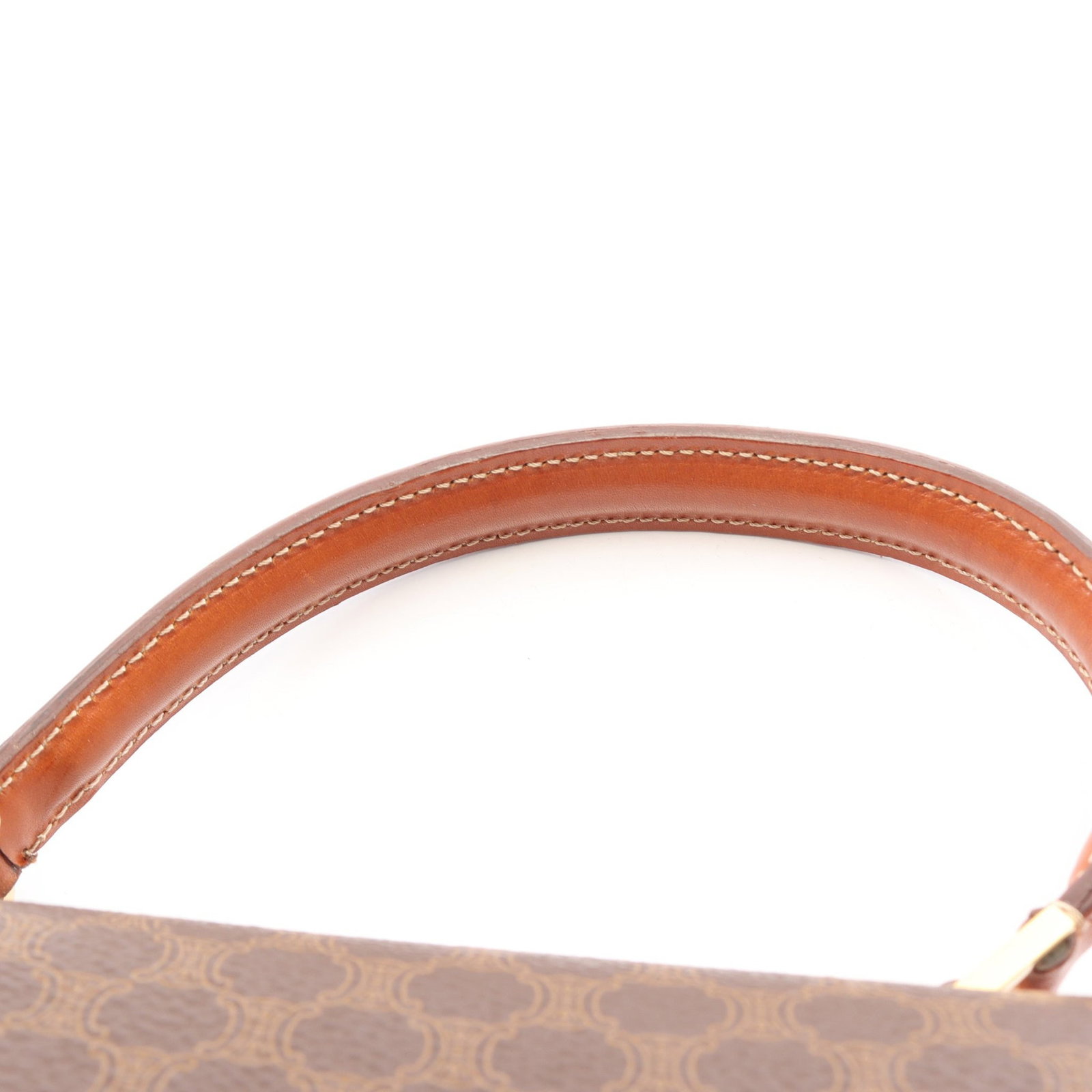 Celine Macadam 2Way Handbag Brown - 11