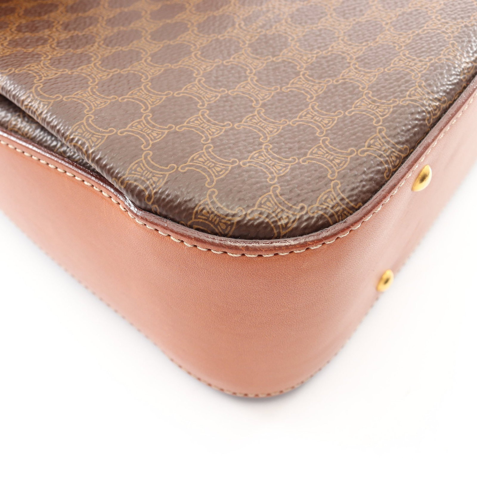 Celine Macadam 2Way Handbag Brown - 8