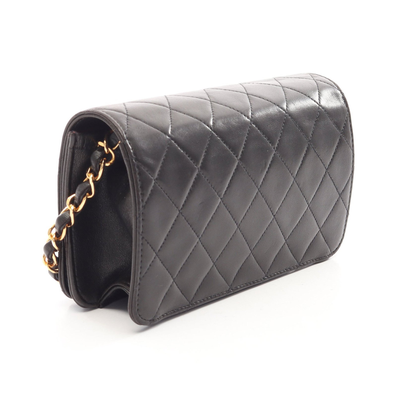 Chanel Mini Full Flap Lamb Black GHW - 2