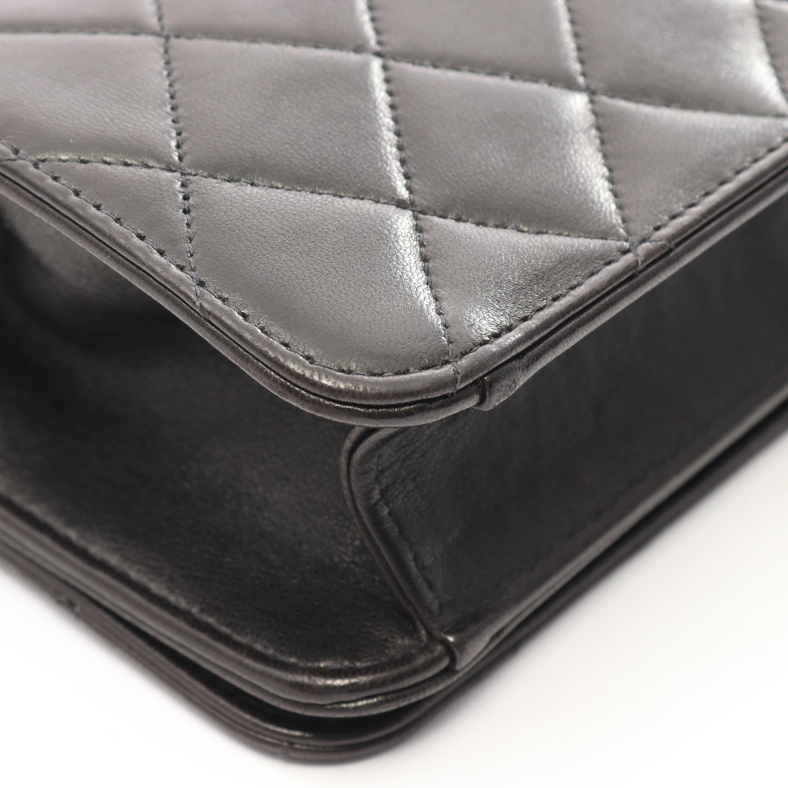 Chanel Mini Full Flap Lamb Black GHW - 7