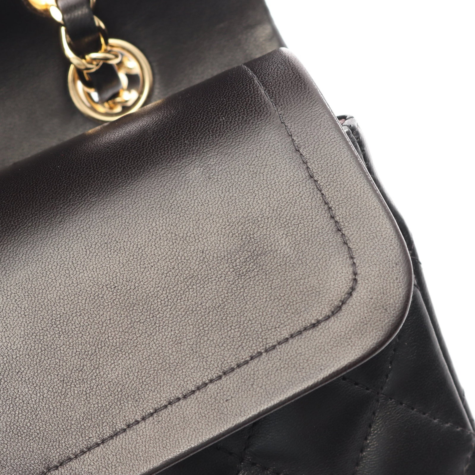 Chanel Double Flap 25 Lamb Black GHW - 8