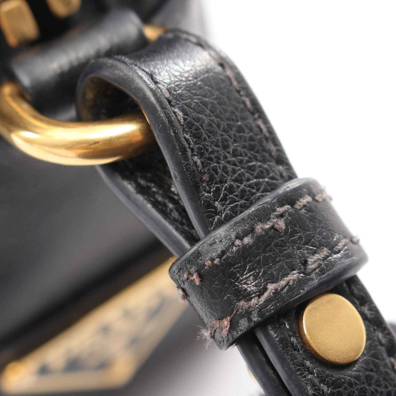 Prada Shoulder Bag Leather Black - 7