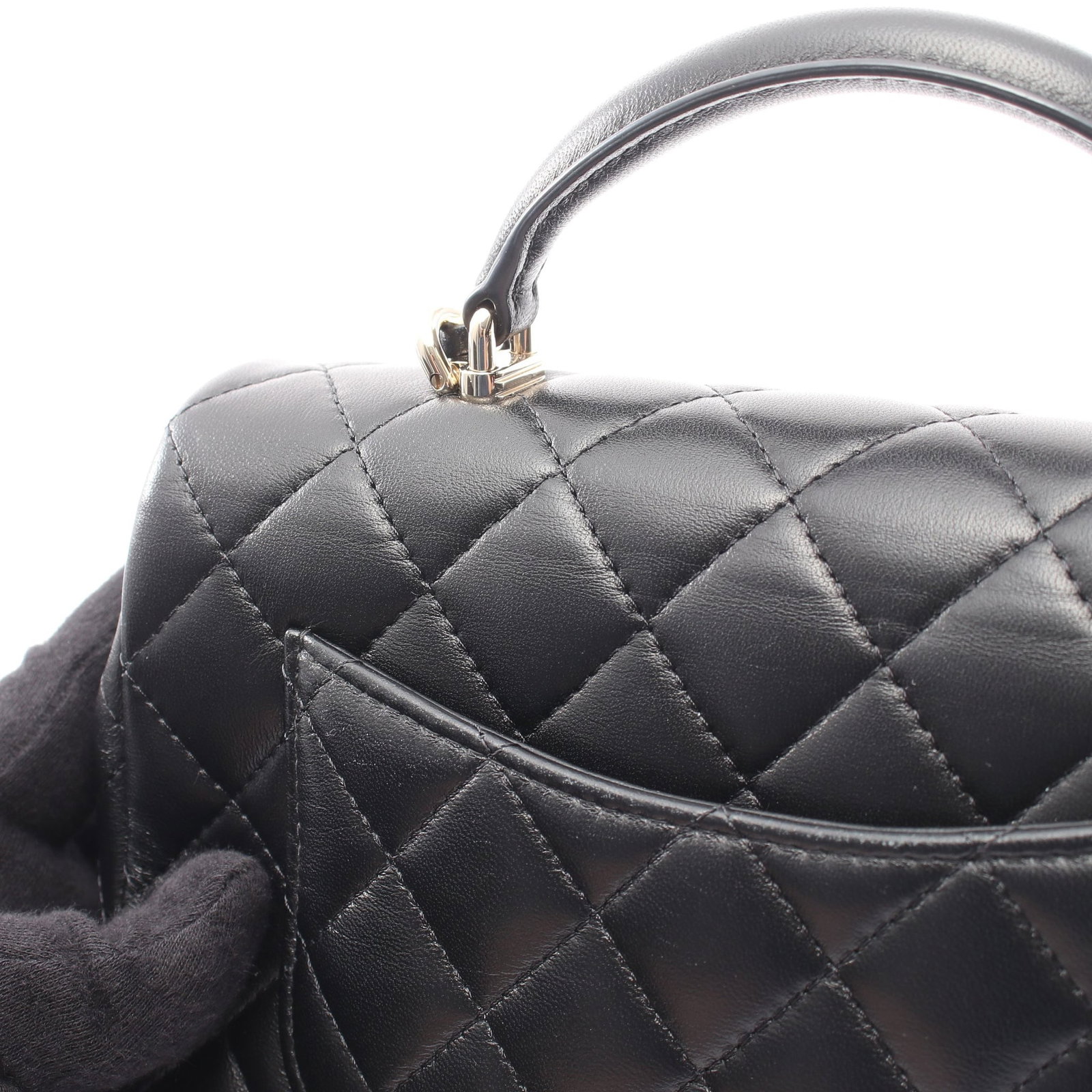 Chanel Top Handle Mini Flap Black - 7
