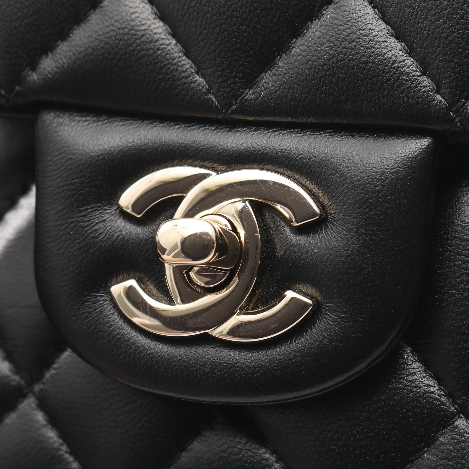 Chanel Top Handle Mini Flap Black - 8