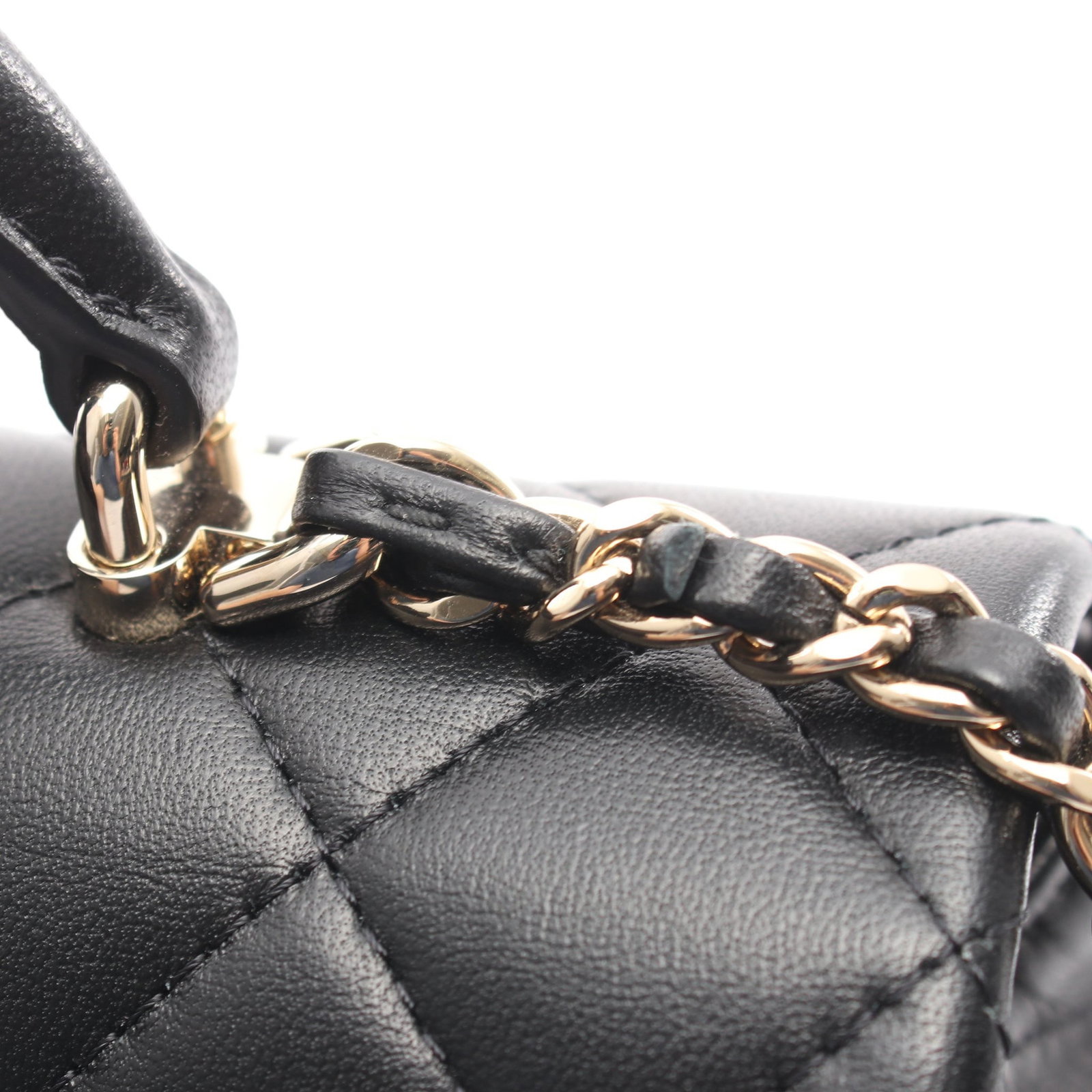 Chanel Top Handle Mini Flap Black - 9