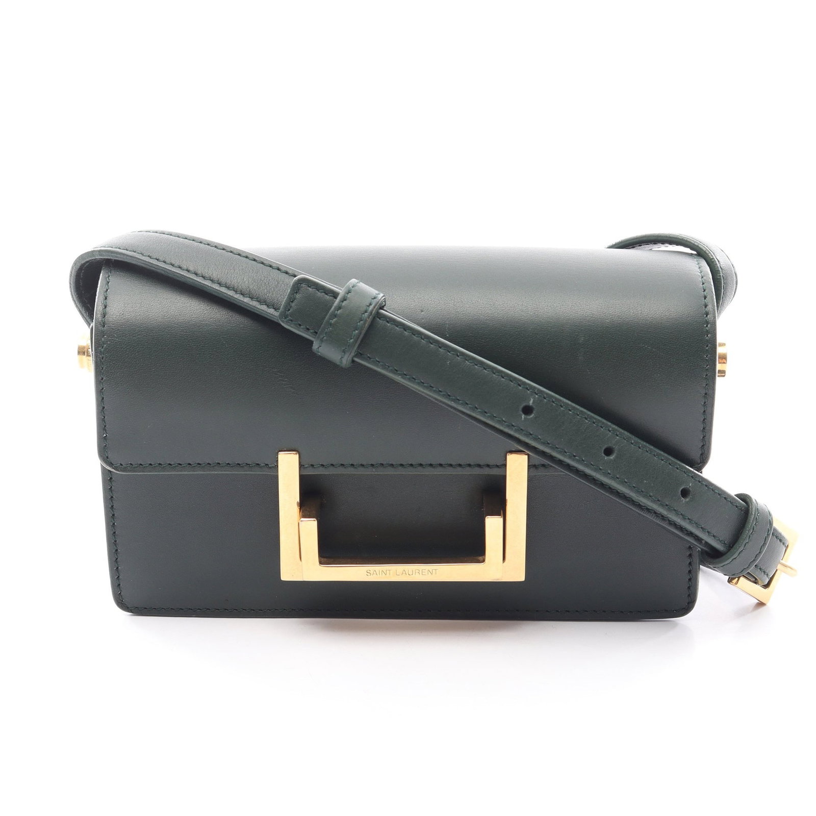 Saint Laurent Classic Lulu Dark Green: Dark green Classic Lulu shoulder bag in leather, model 318249. Size: H10 x W17 x D3.5 cm; strap 115-125 cm.