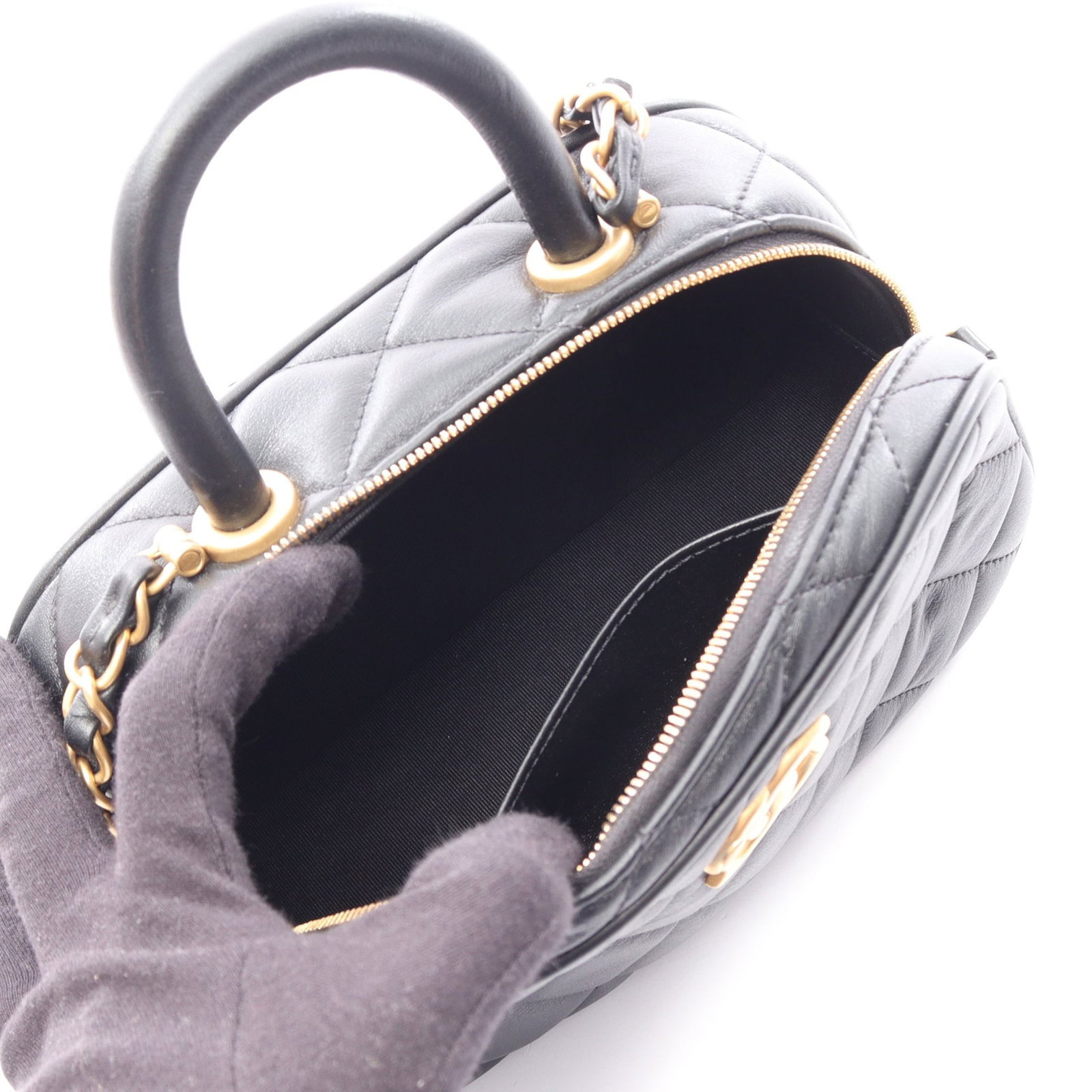Chanel Mini Bowling 2Way Black GHW - 3
