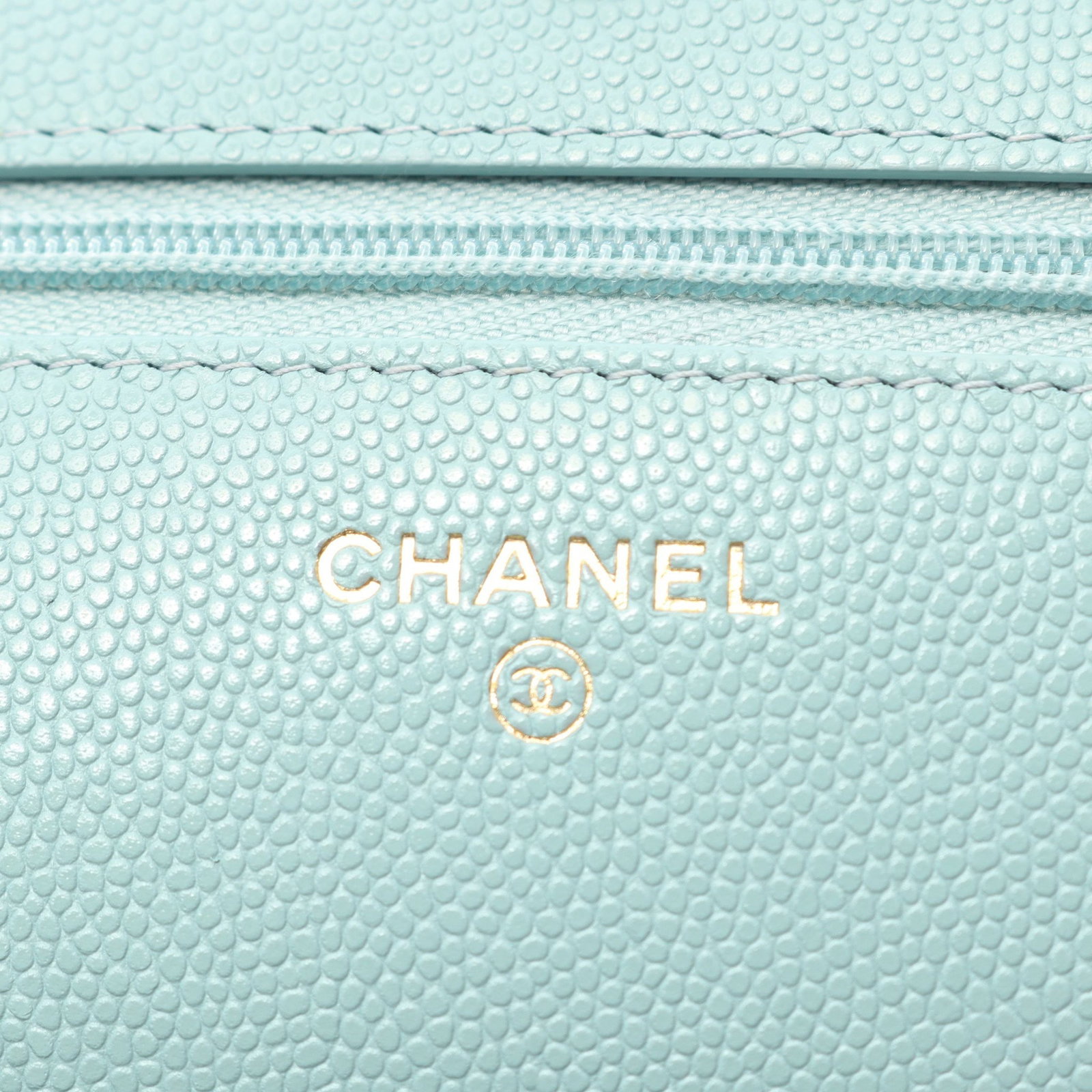 Chanel Chain Wallet Caviar Green GHW - 5