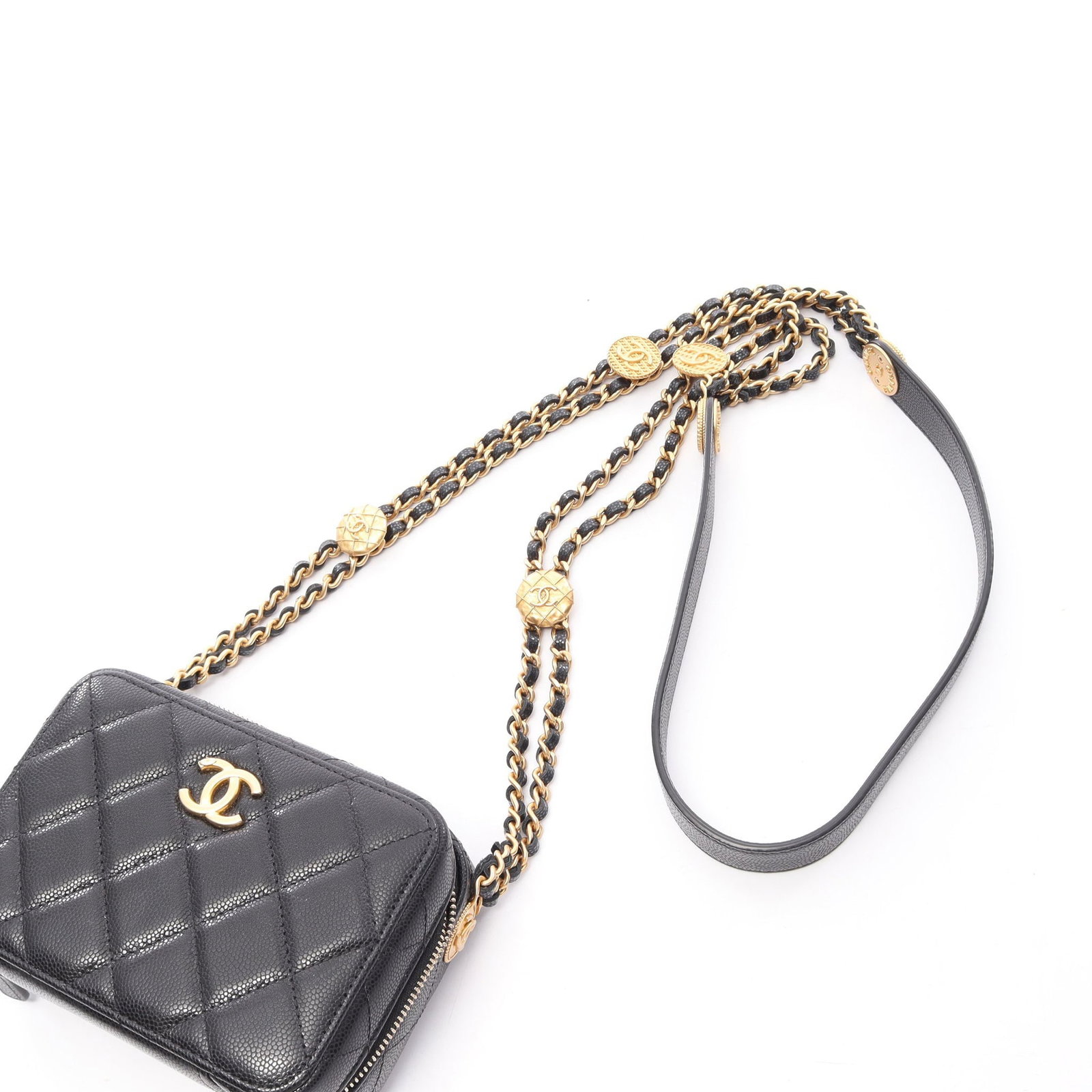 Chanel Mini Camera Caviar Black GHW - 8