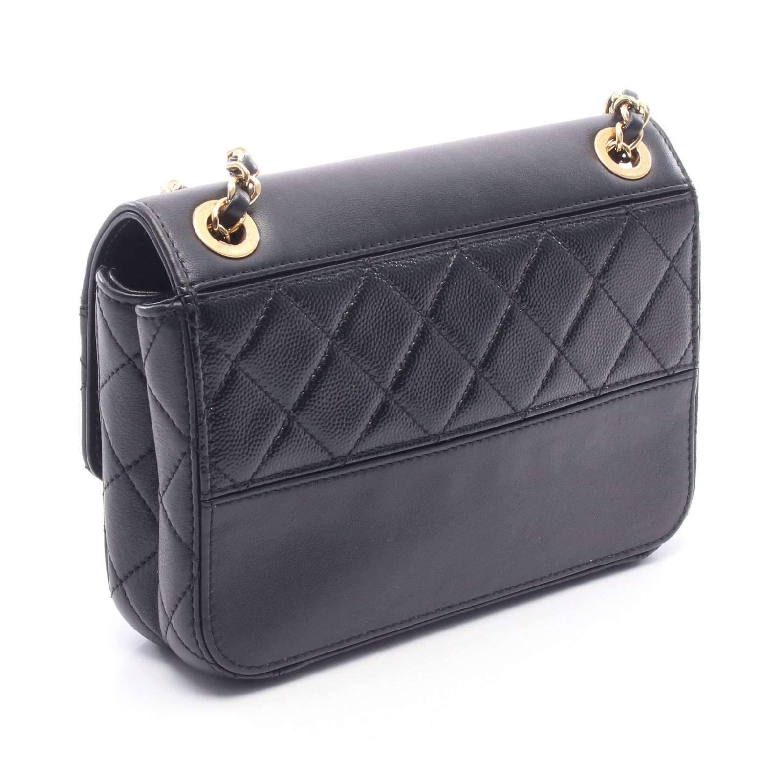 Chanel Mini Chain Shoulder Black GHW - 2