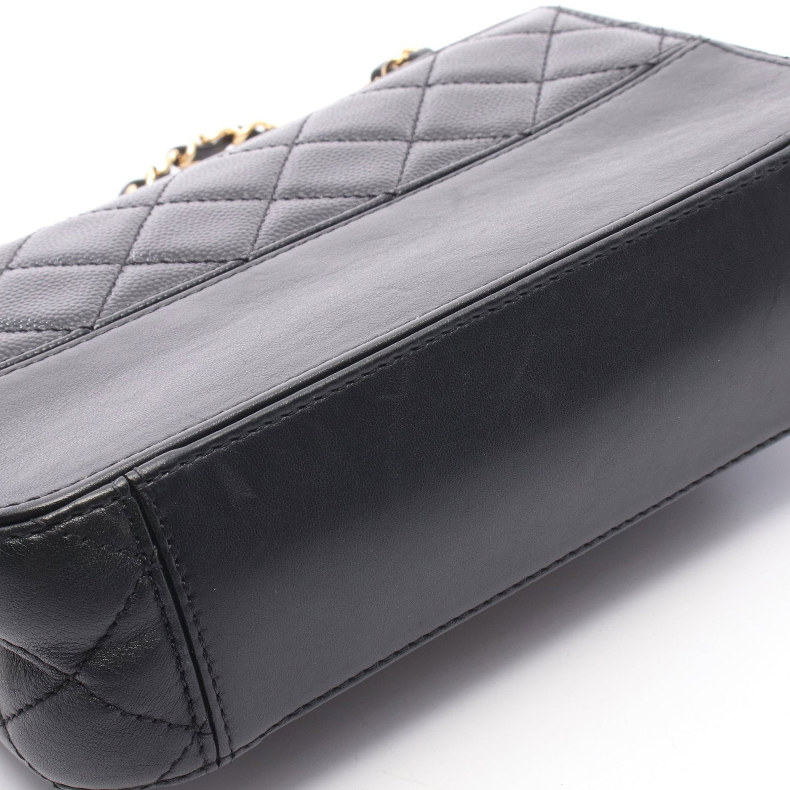 Chanel Mini Chain Shoulder Black GHW - 7
