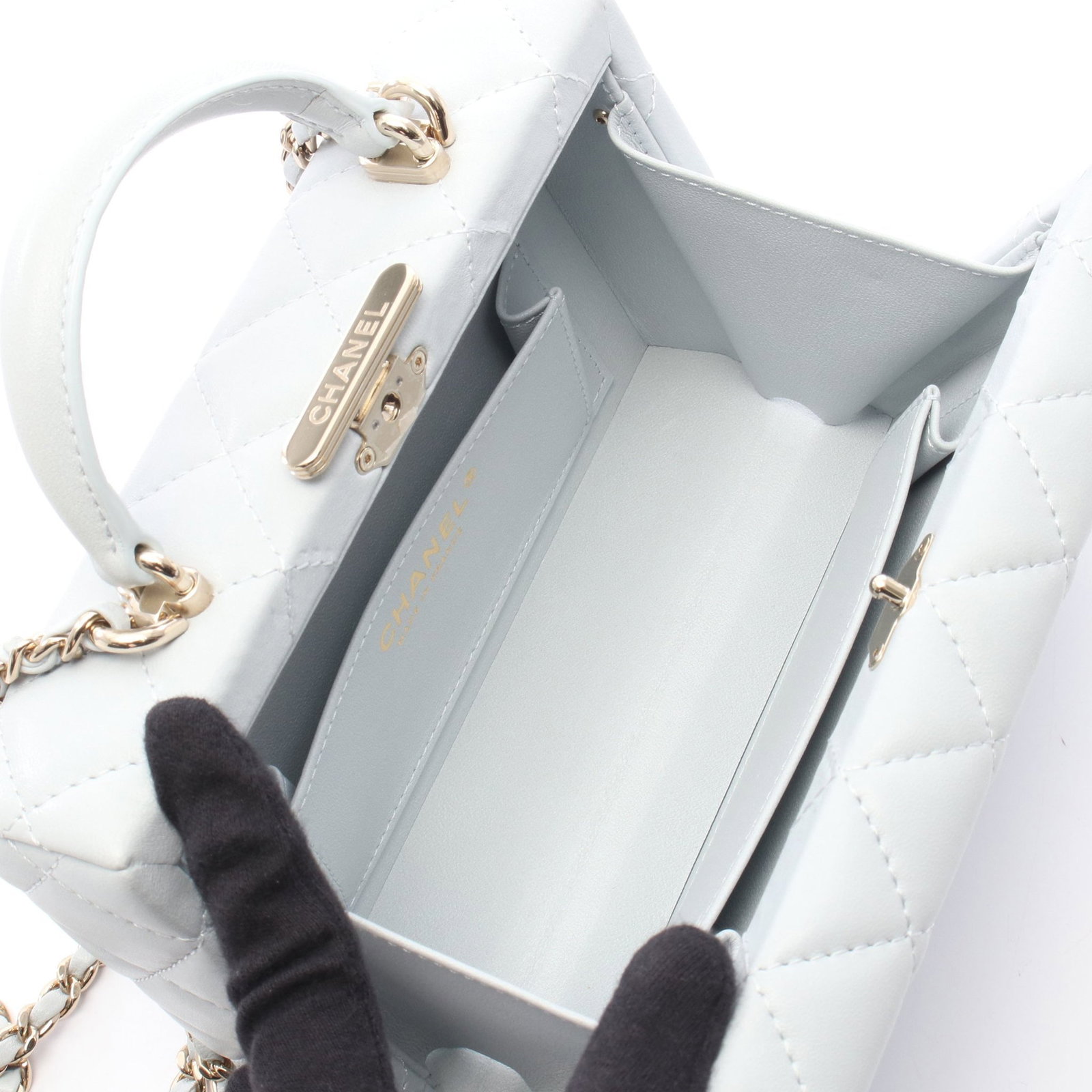 Chanel Top Handle 2Way Light Blue - 3
