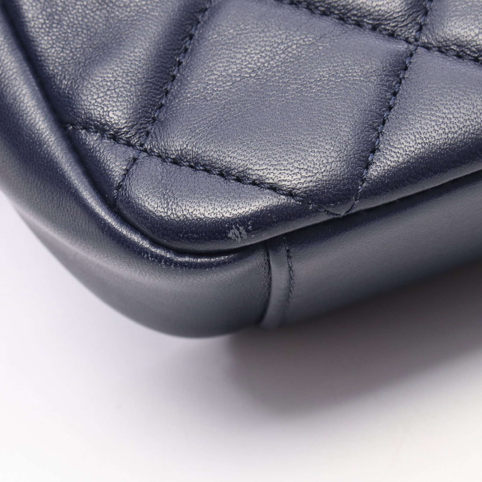 Chanel Small Flap Lamb Navy GHW - 11
