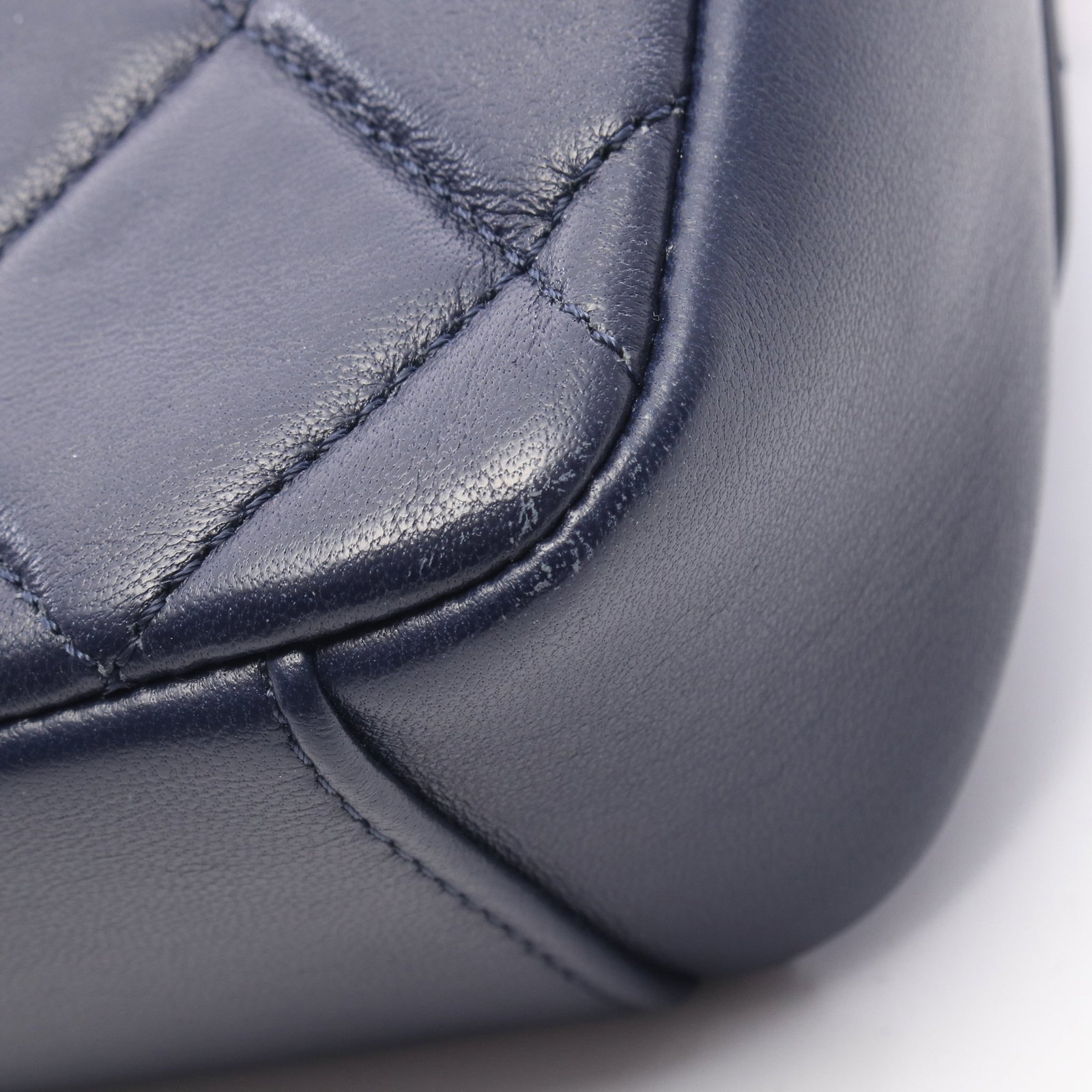 Chanel Small Flap Lamb Navy GHW - 12