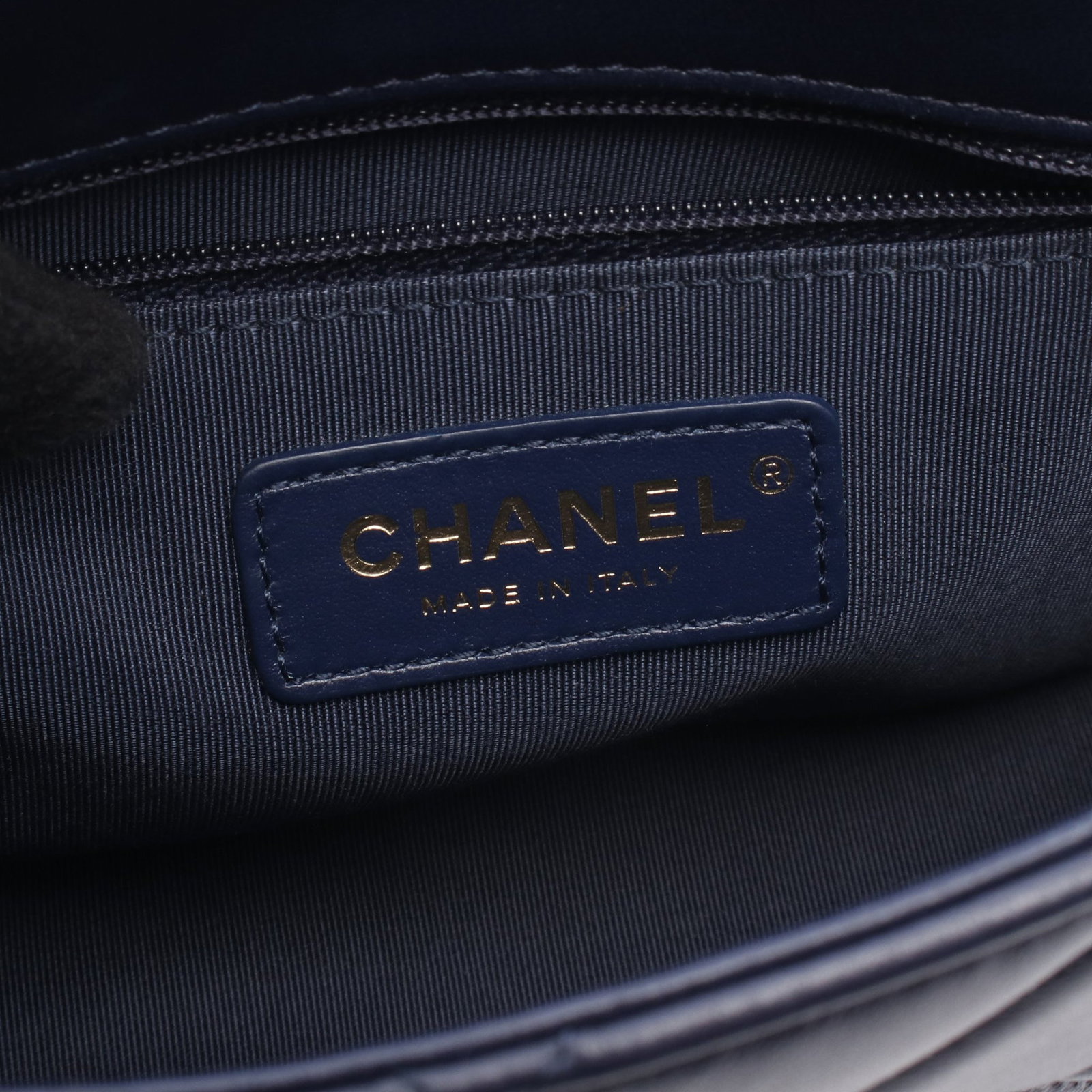 Chanel Small Flap Lamb Navy GHW - 4