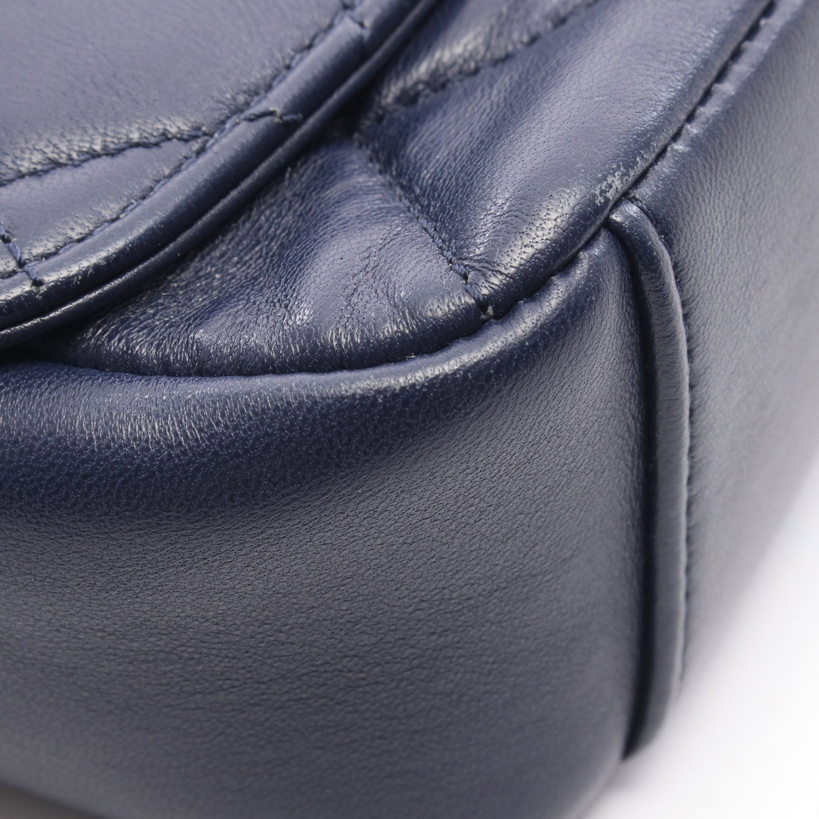 Chanel Small Flap Lamb Navy GHW - 7