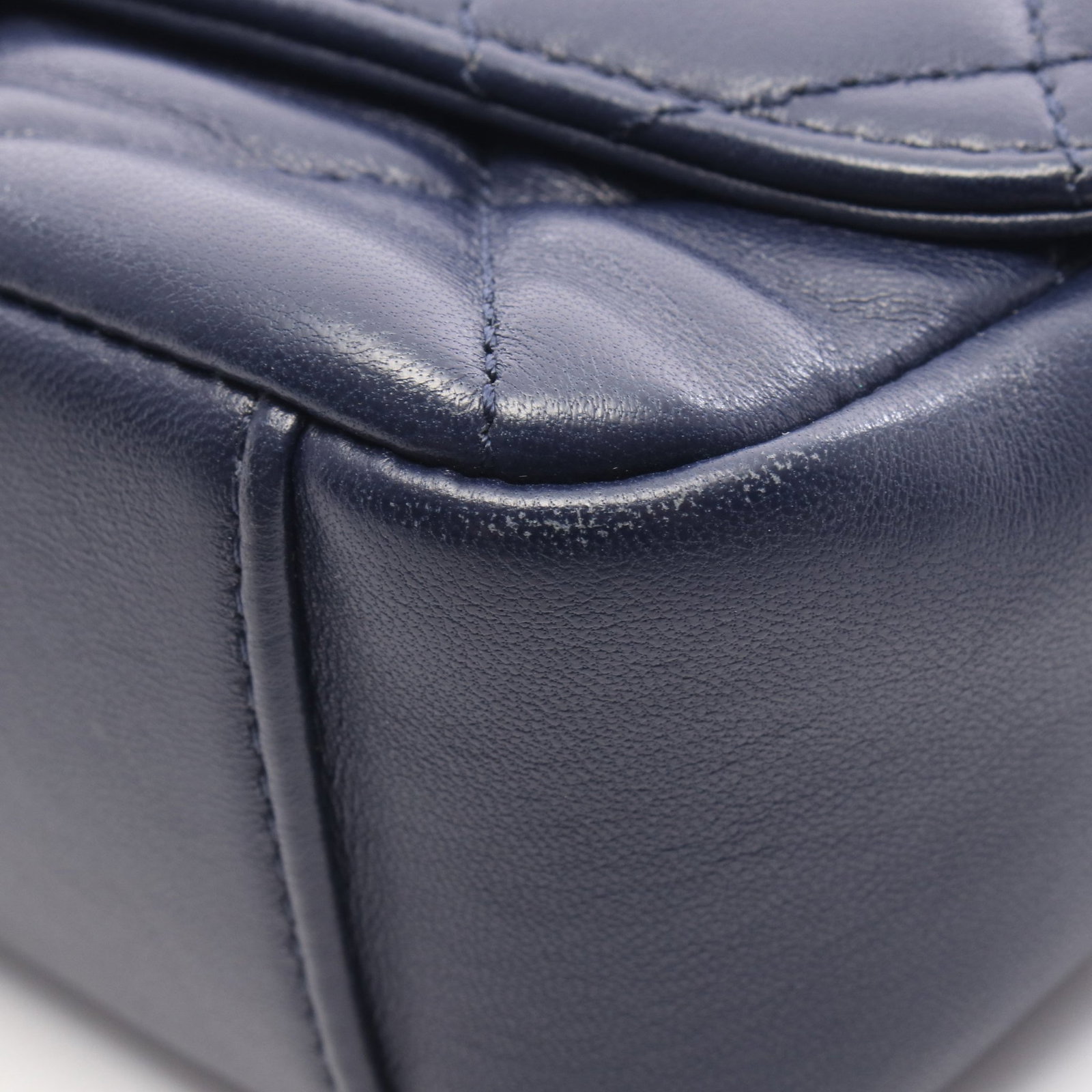 Chanel Small Flap Lamb Navy GHW - 8