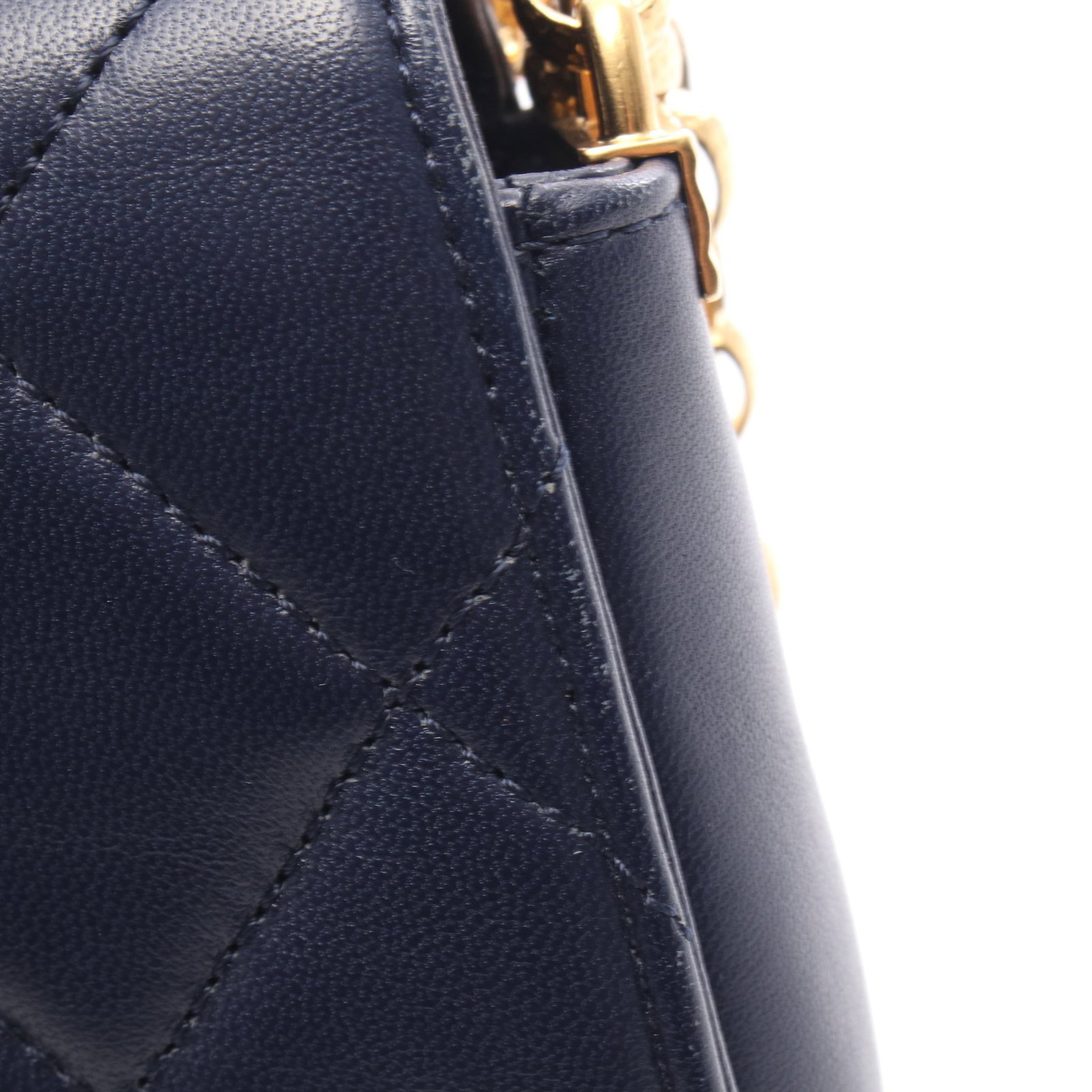 Chanel Small Flap Lamb Navy GHW - 9