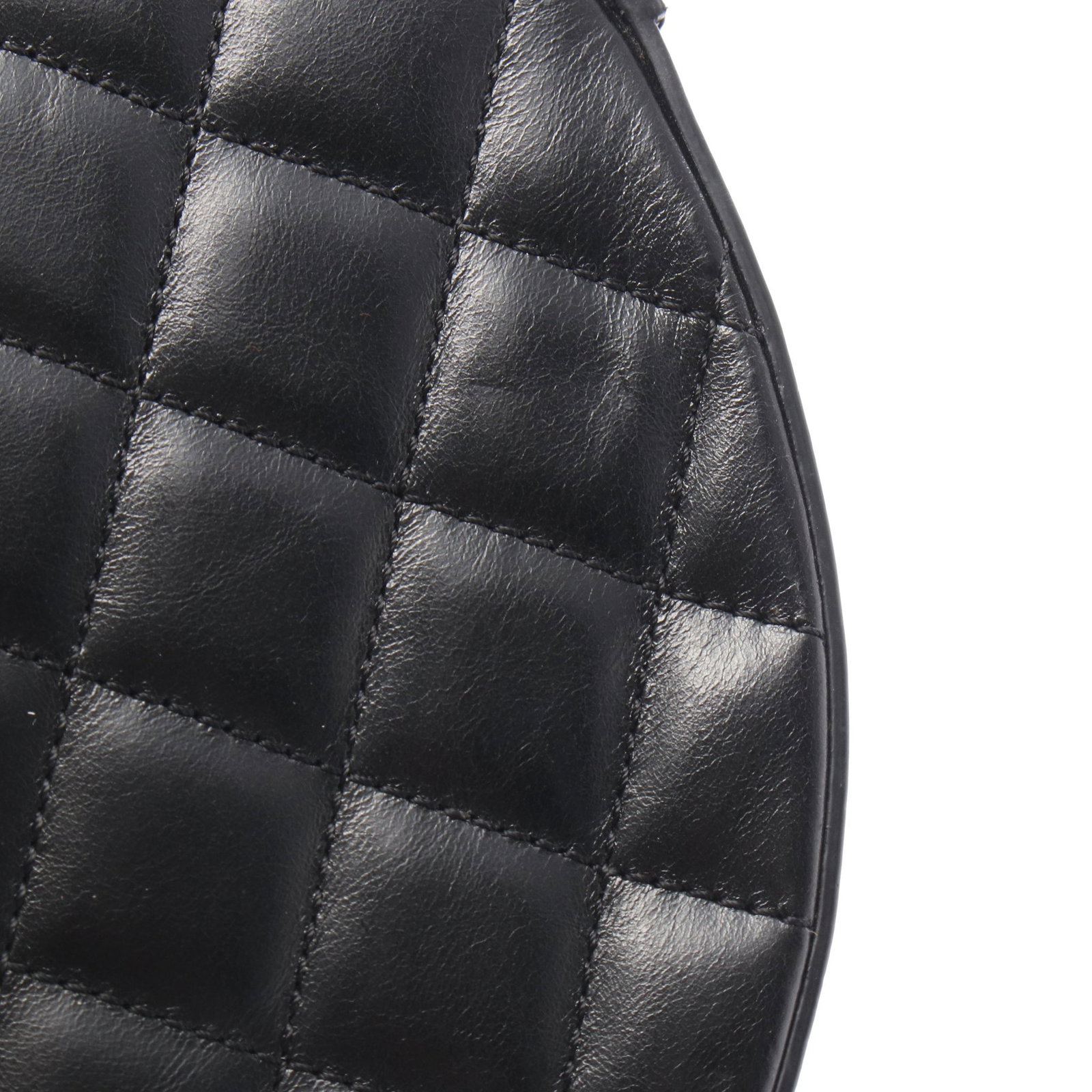 Chanel Round Chain Handbag Black GHW - 7