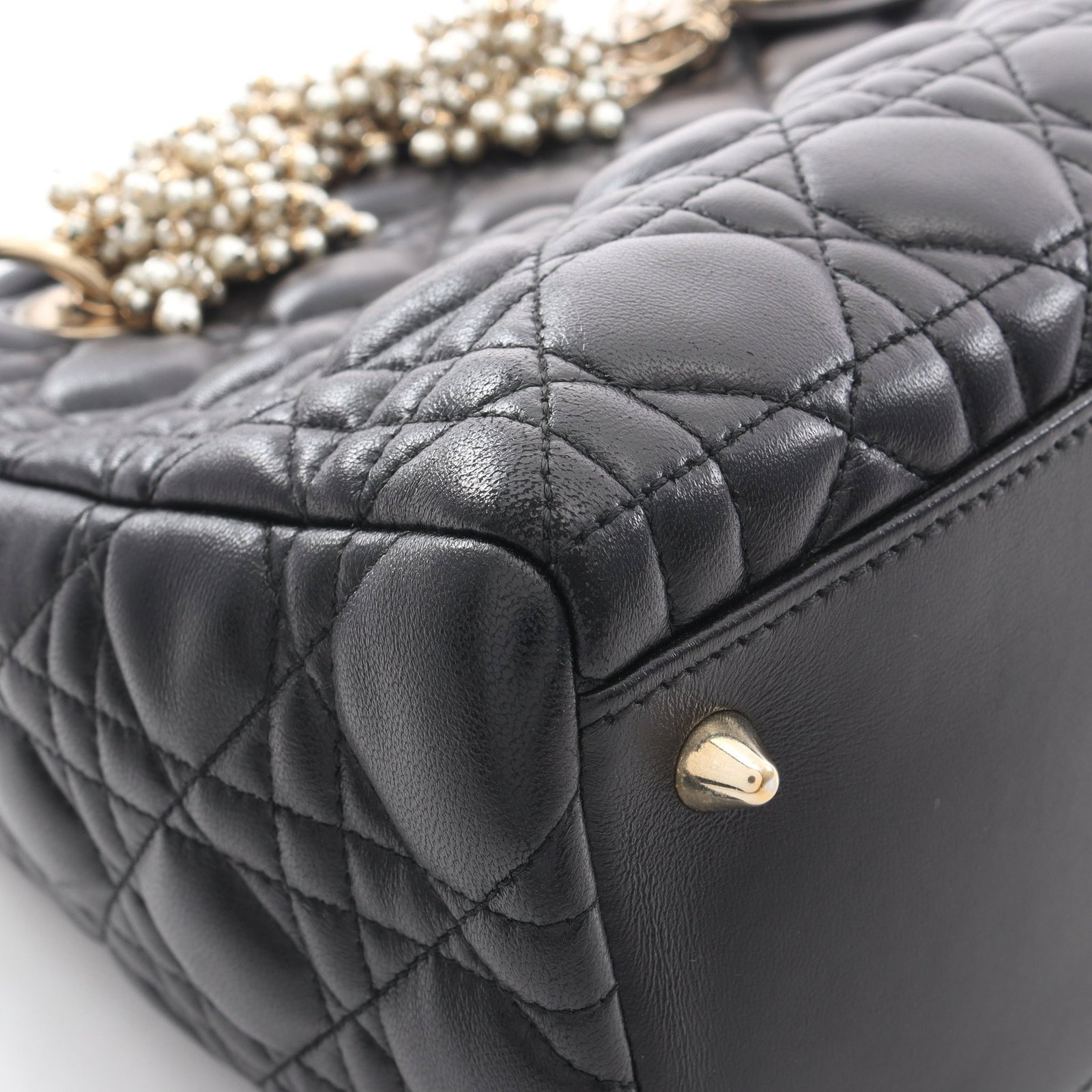 Dior Lady Dior Medium Pearl Black - 8