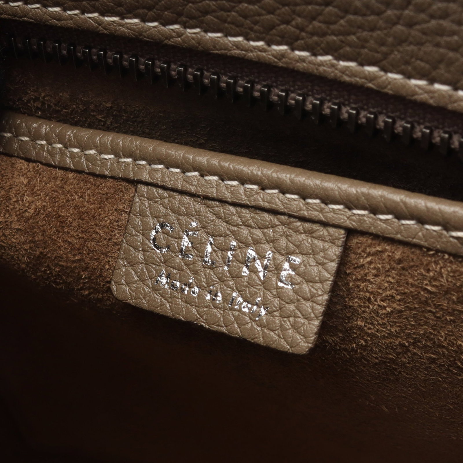 Celine Luggage Nano Gray Beige - 4