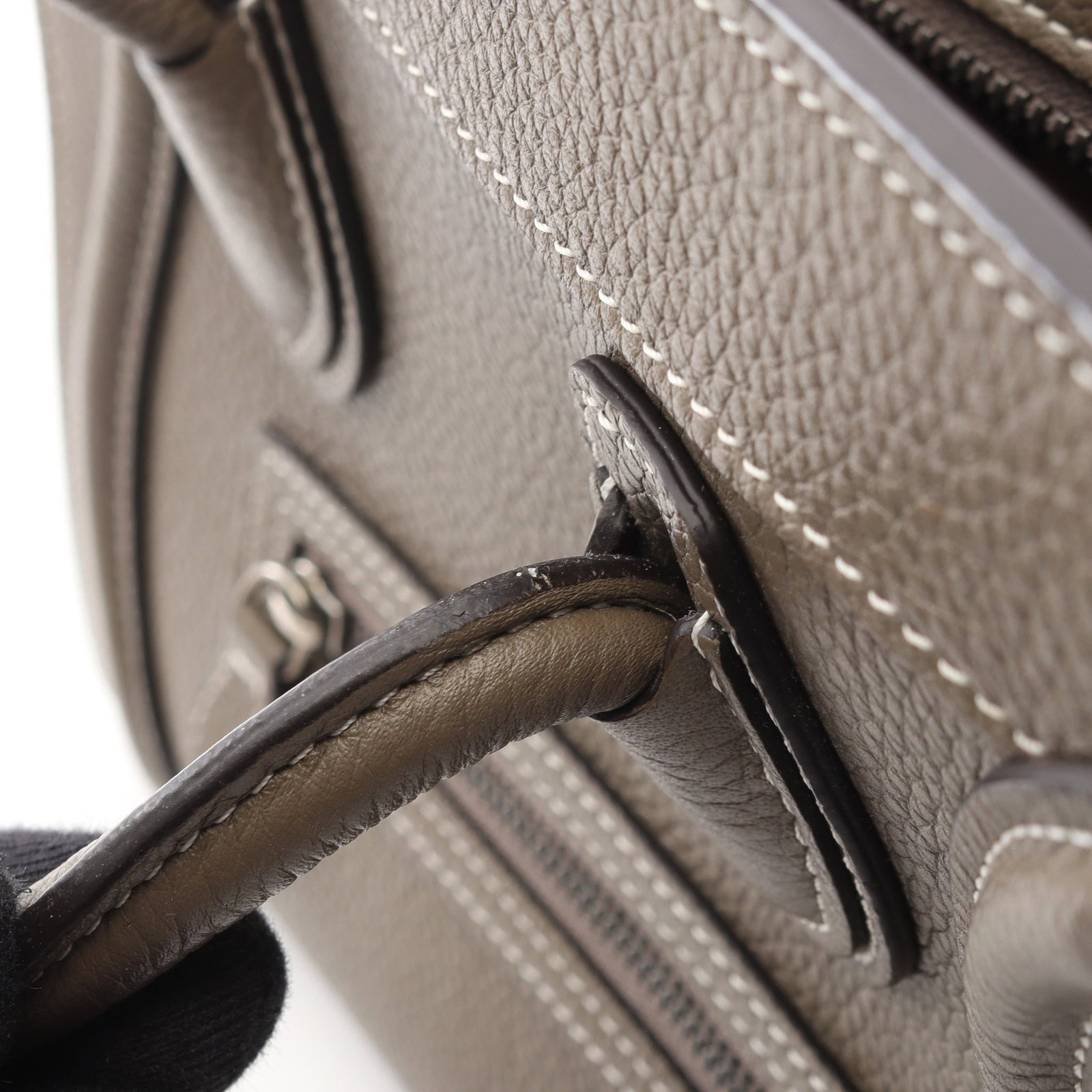 Celine Luggage Nano Gray Beige - 7
