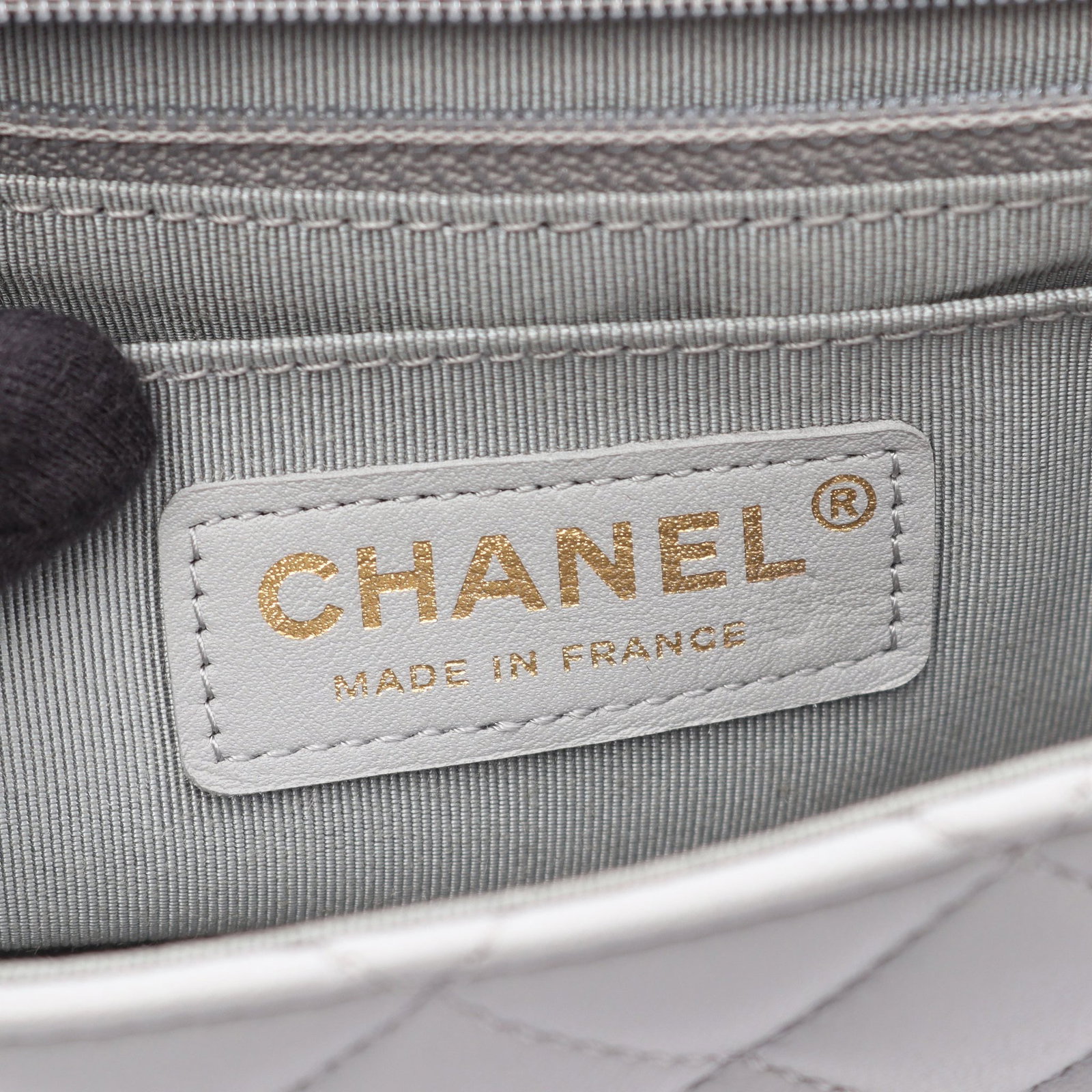 Chanel Frill Shoulder Lamb Gray GHW - 4