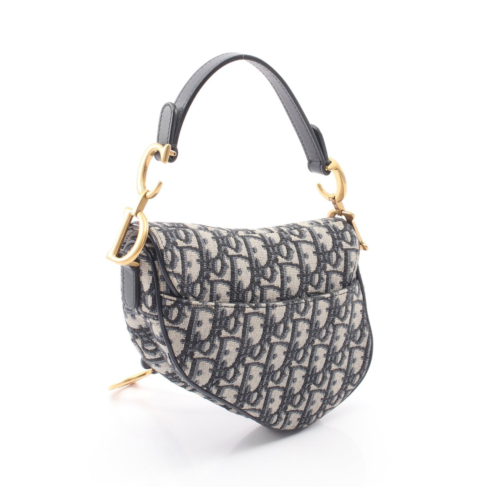 Dior Saddle Oblique Handbag Navy Beige - 2
