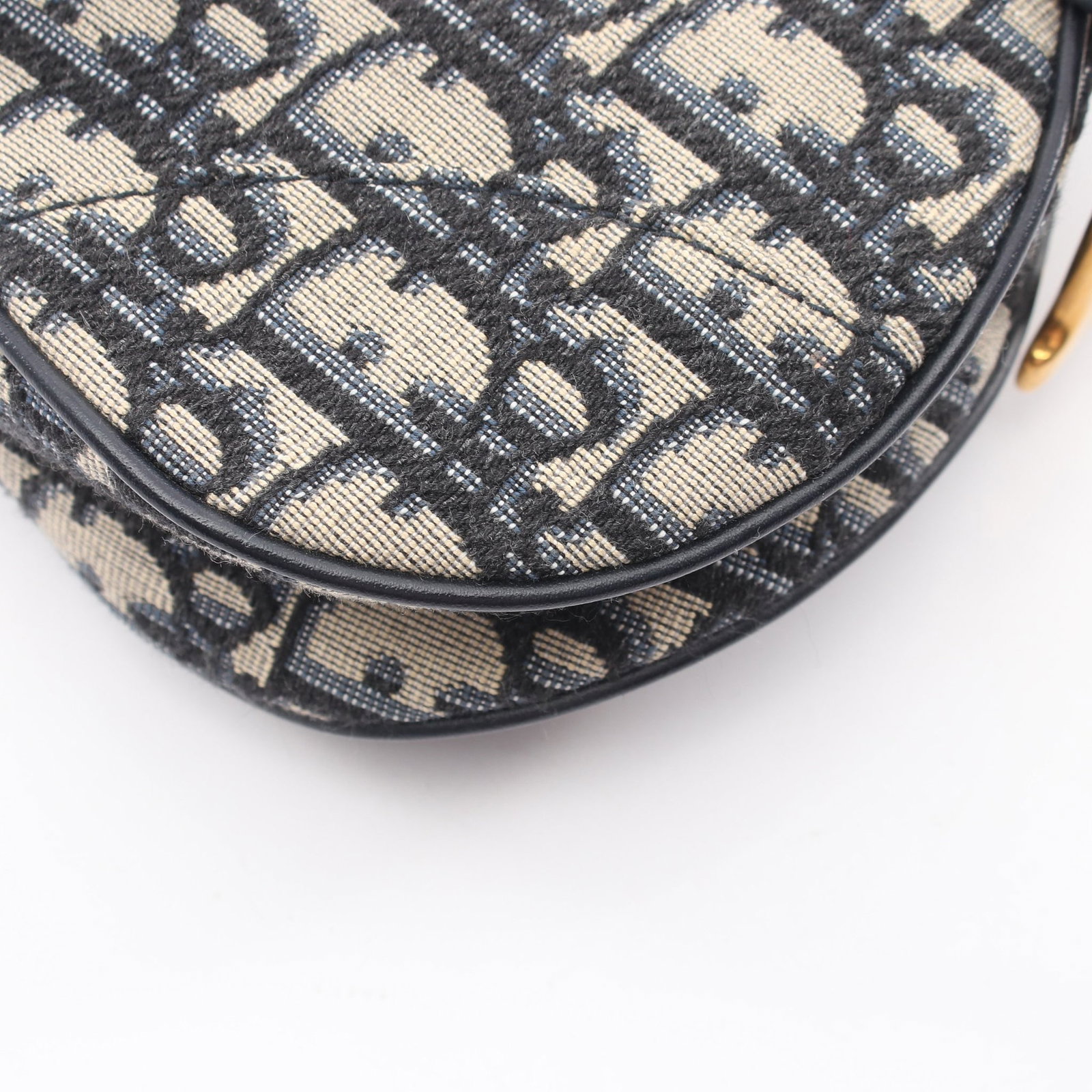 Dior Saddle Oblique Handbag Navy Beige - 5
