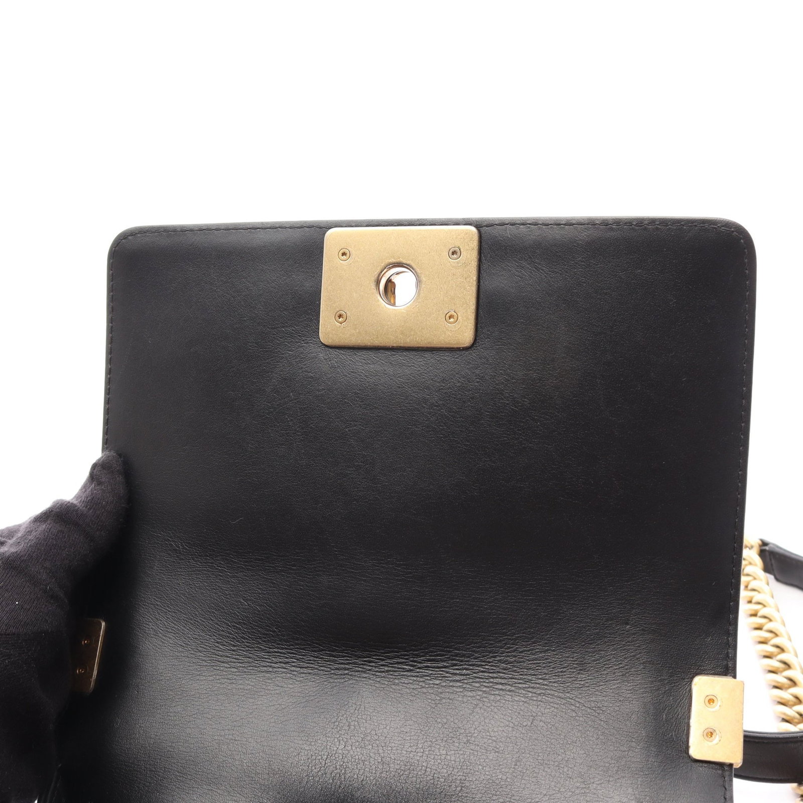 Chanel Boy Chevron Small Lamb Black - 6