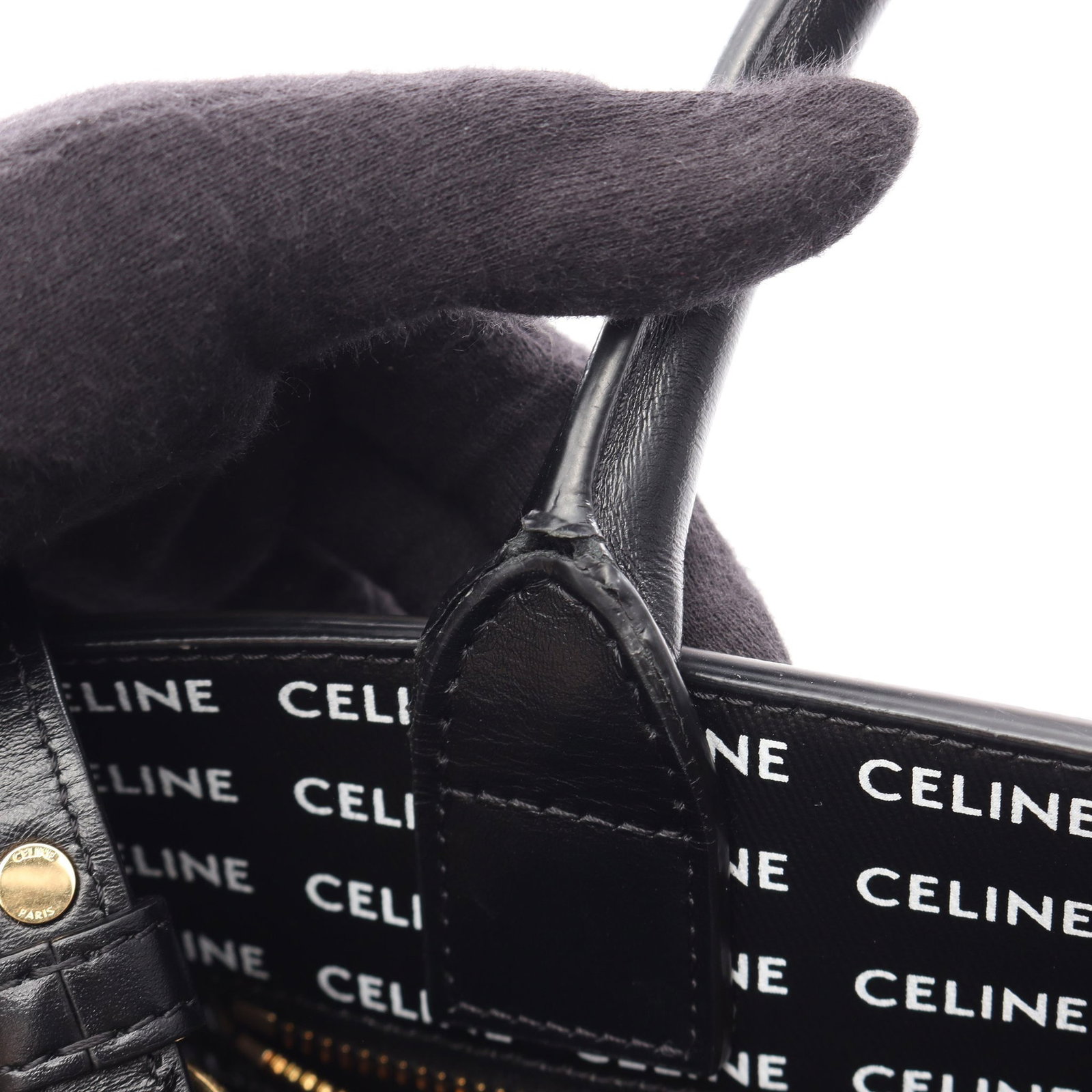Celine Small Vertical Cabas Black White - 5