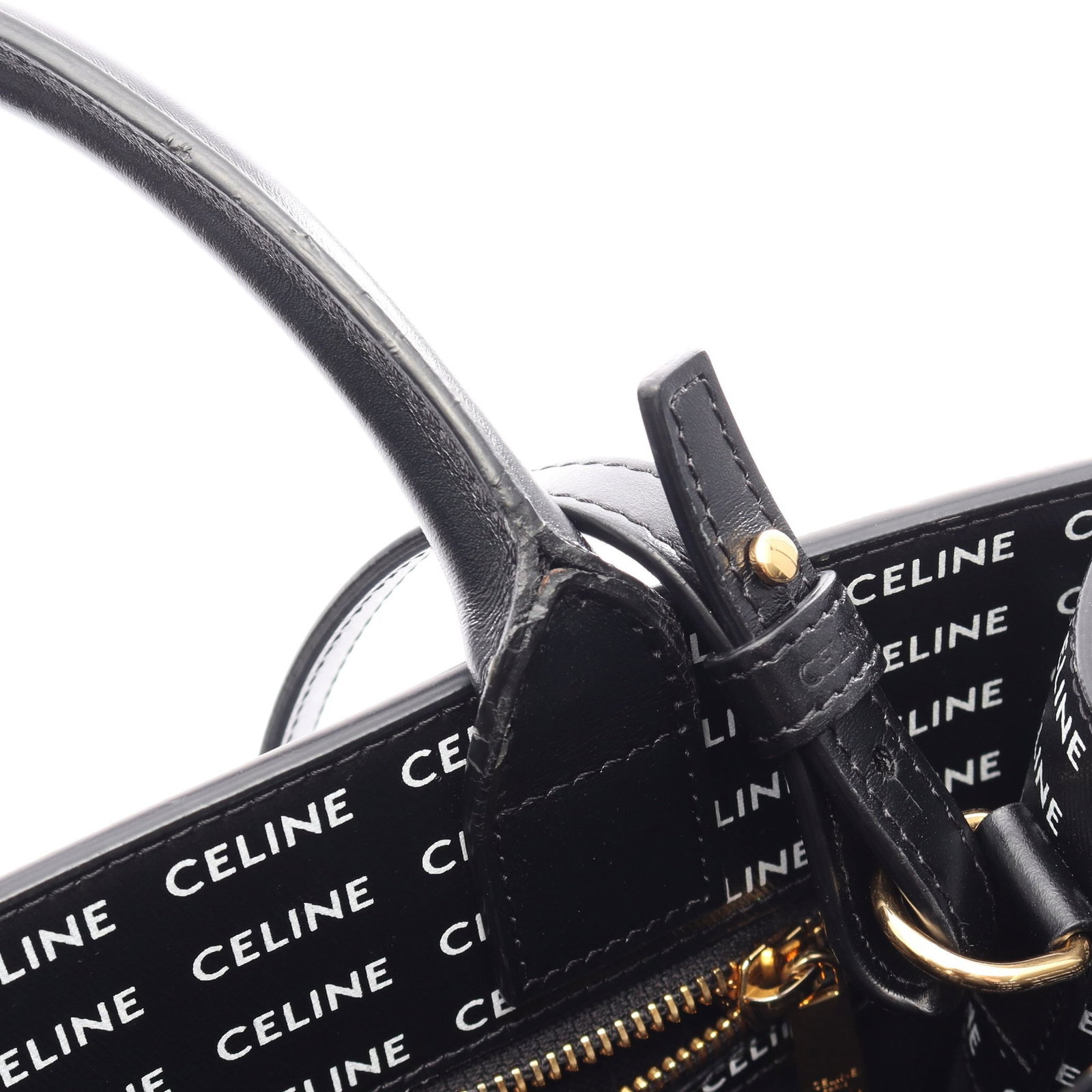 Celine Small Vertical Cabas Black White - 6