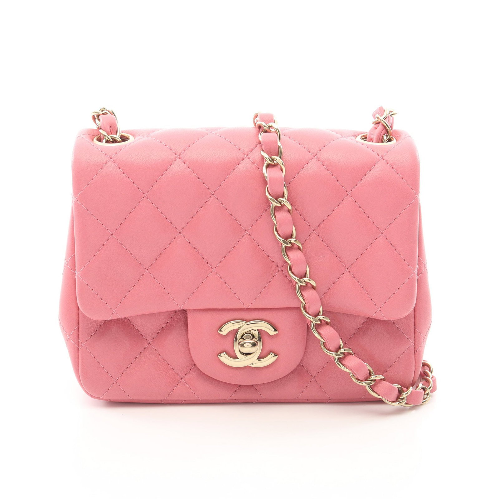 Chanel Mini Matelasse Lamb Pink GHW (1 of 9)