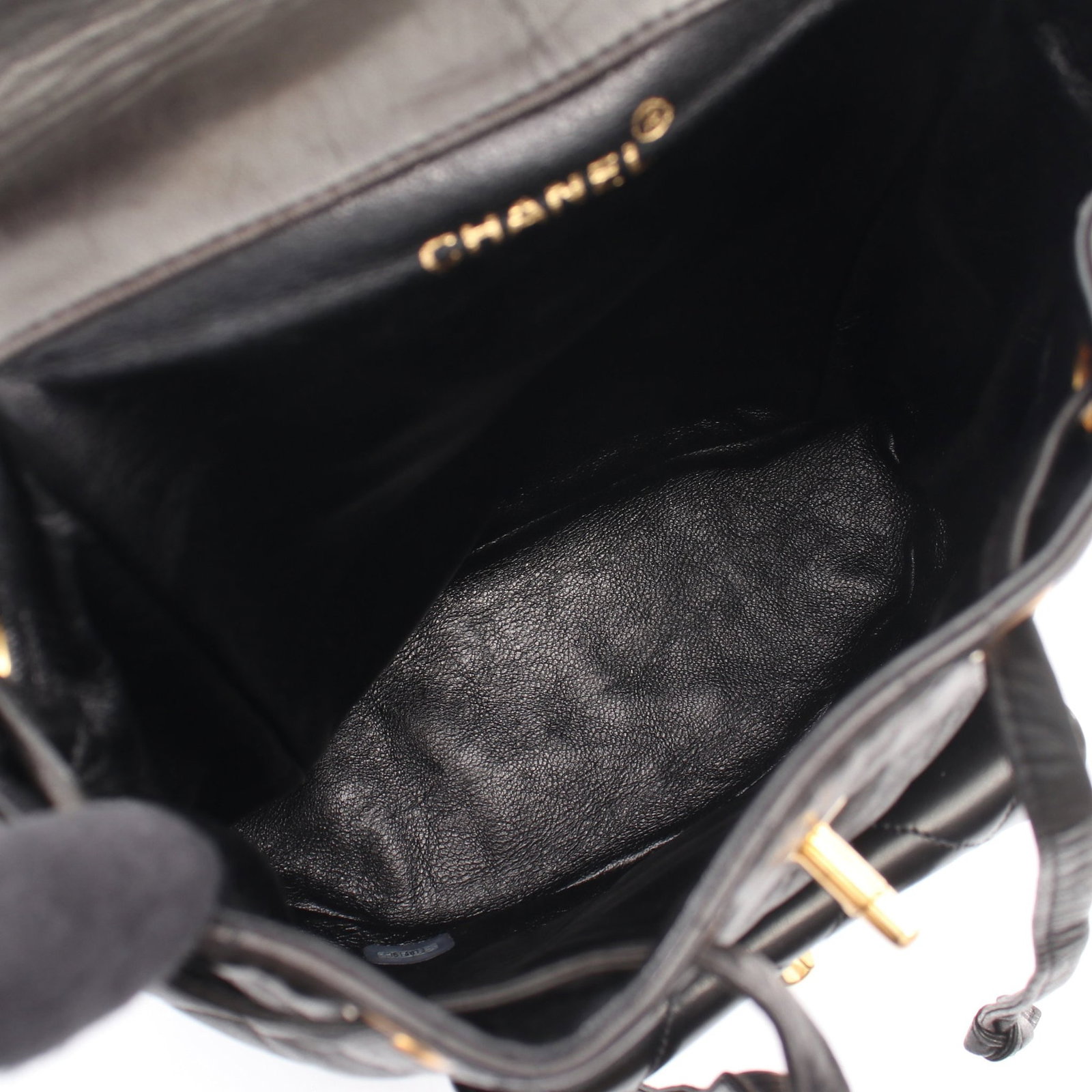 Chanel Turn Lock Chain Backpack Black - 3