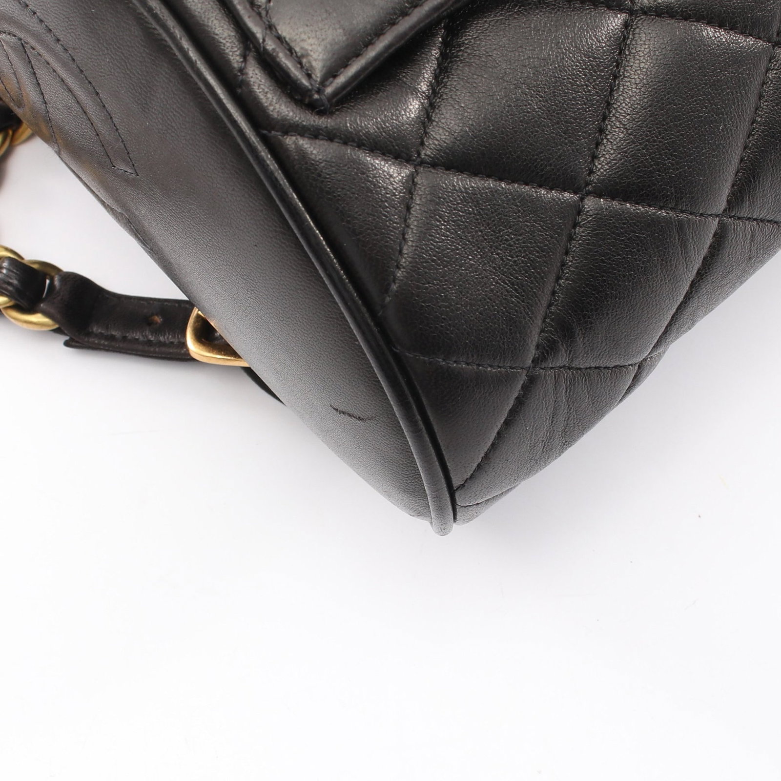 Chanel Turn Lock Chain Backpack Black - 6