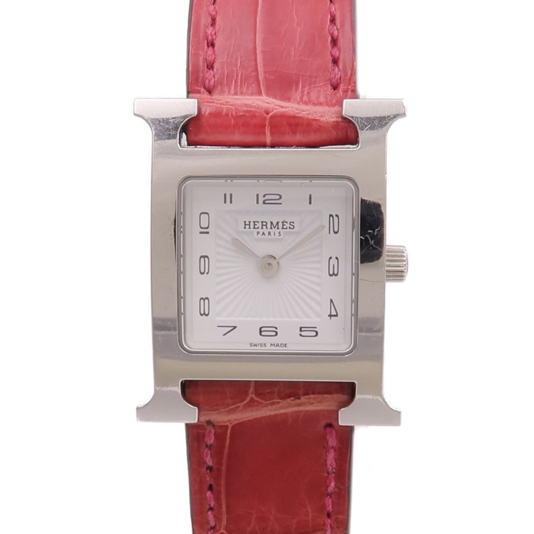 Baume & Mercier Linea Quartz SS White: Quartz watch in stainless steel, white color. Accessories: none. Case diameter 30mm; max arm circumference 14cm; band width 17mm.
