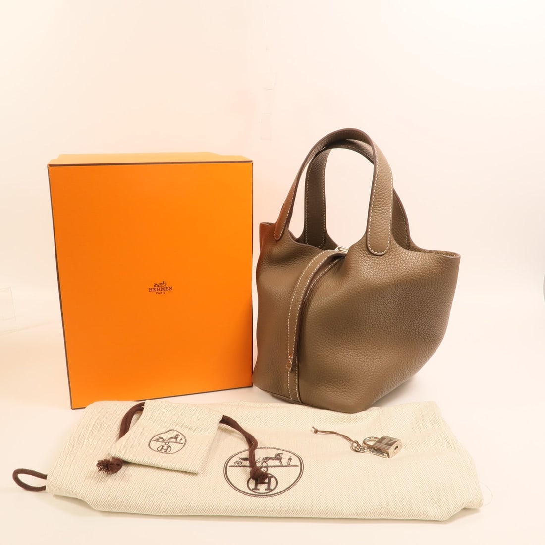 Hermes Picotin PM Clemence Etoupe - 9