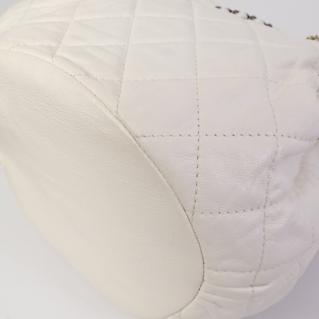 Chanel Drawstring Bucket White - 13
