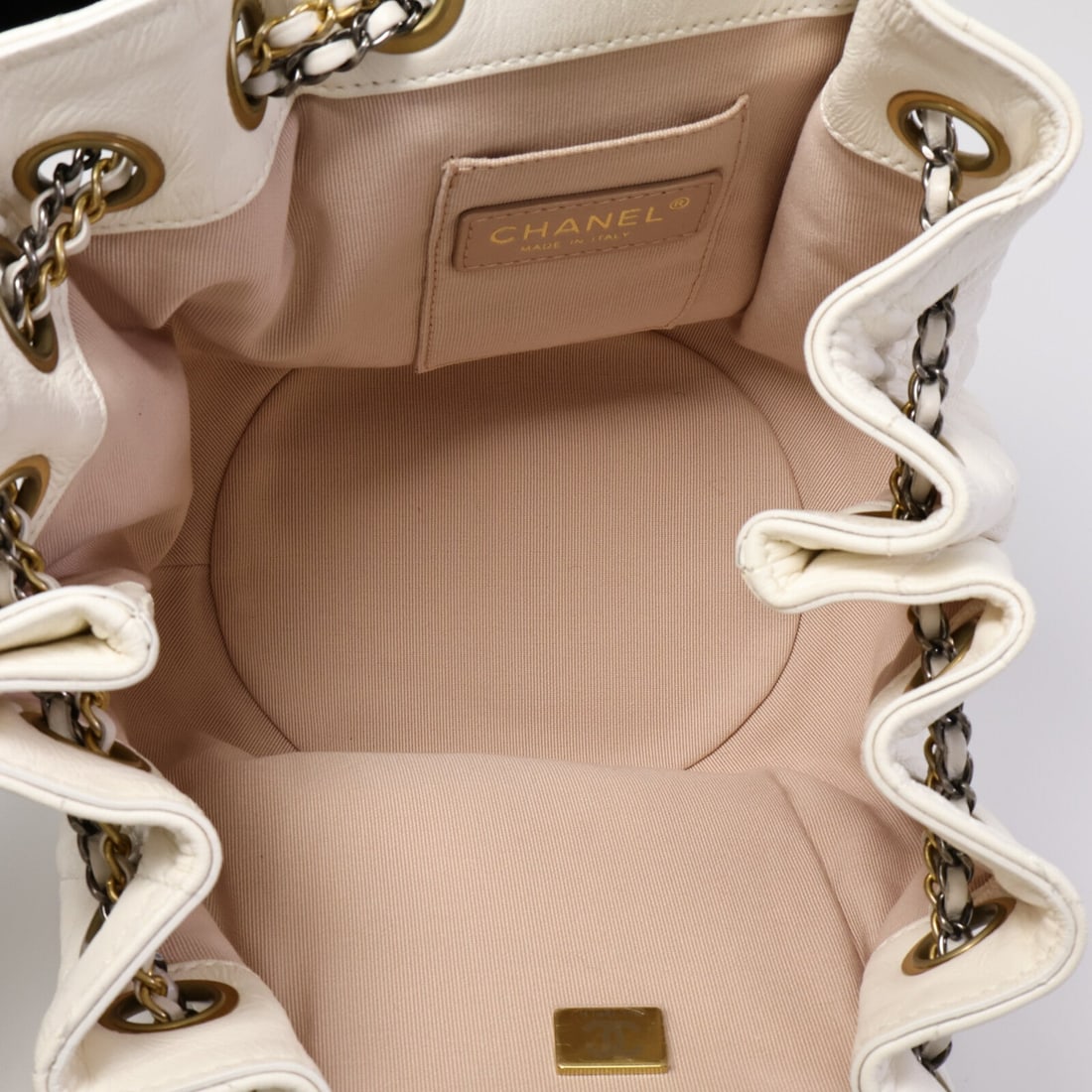 Chanel Drawstring Bucket White - 5