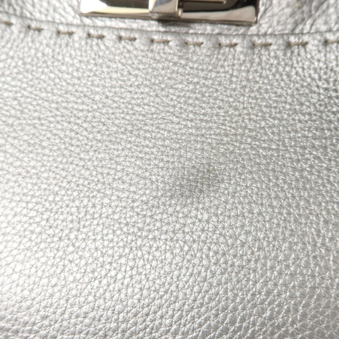 Fendi Peekaboo Medium 2Way Calf Silver - 16
