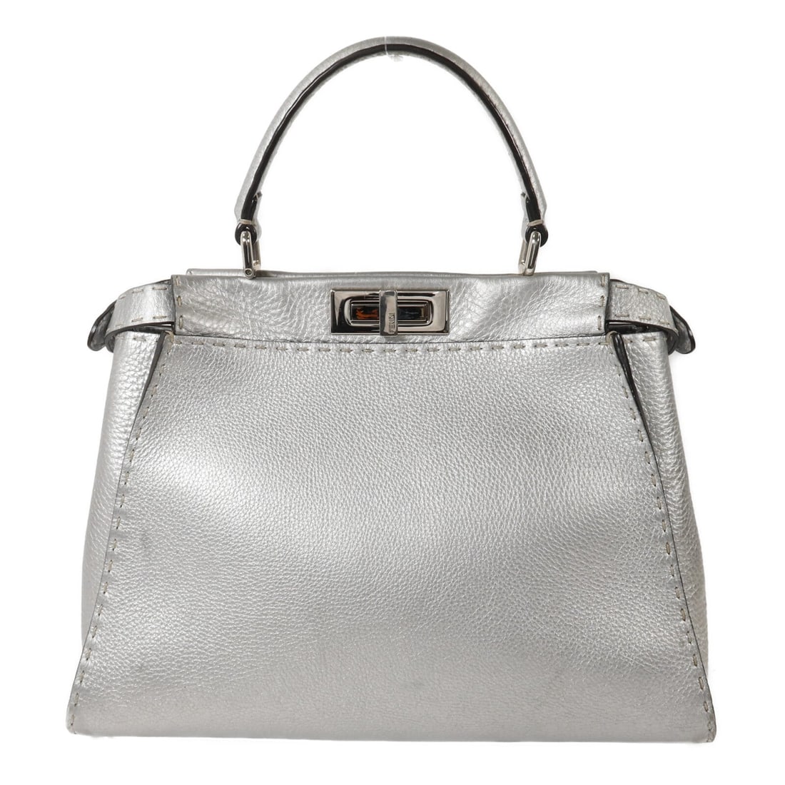 Fendi Peekaboo Medium 2Way Calf Silver - 2