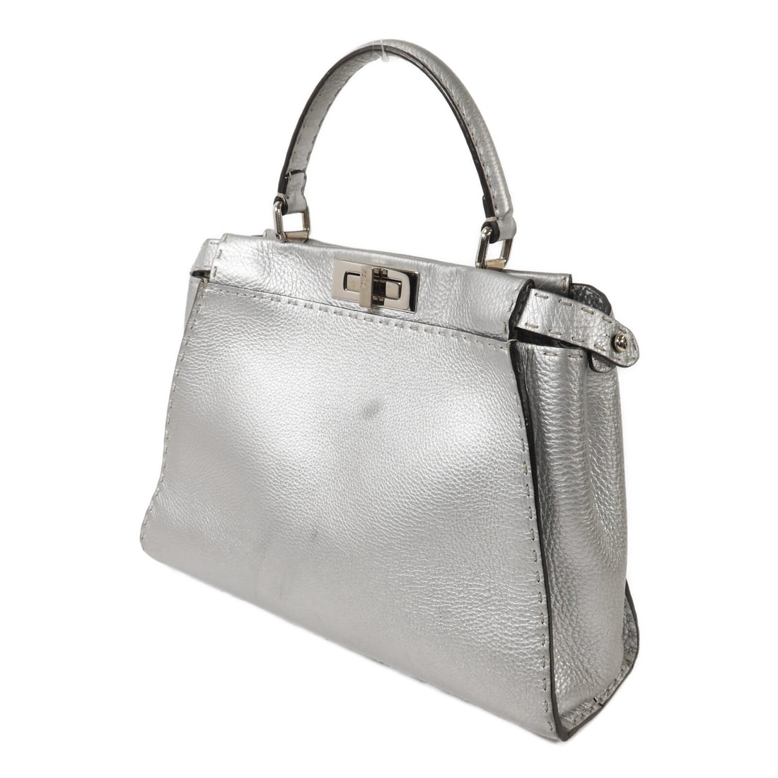 Fendi Peekaboo Medium 2Way Calf Silver - 3