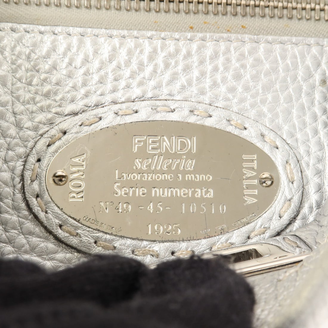 Fendi Peekaboo Medium 2Way Calf Silver - 7