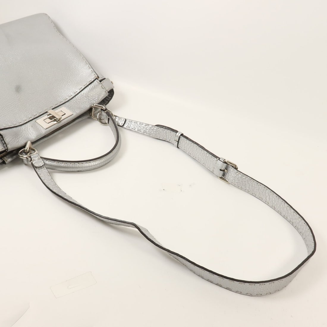 Fendi Peekaboo Medium 2Way Calf Silver - 9